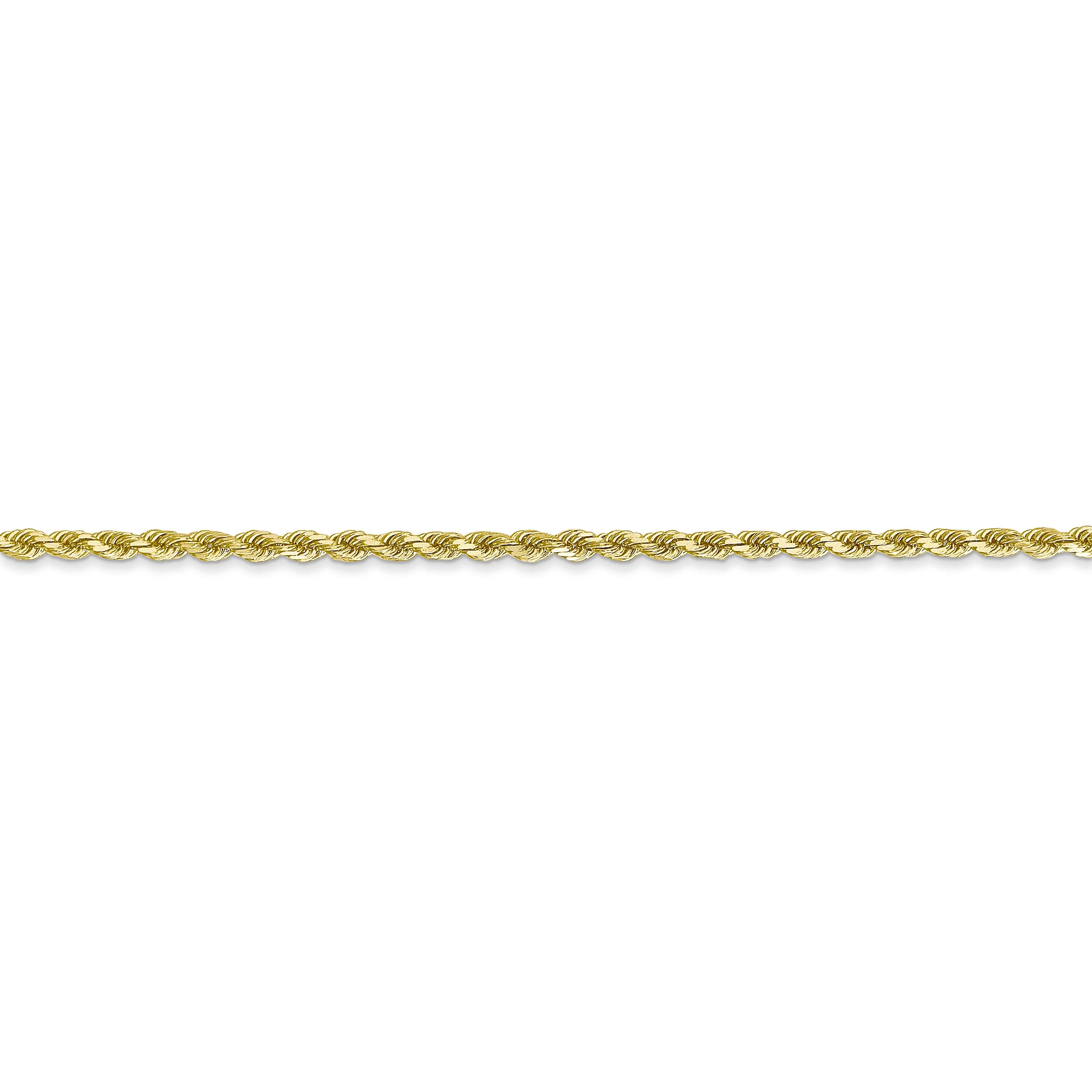 Cadena de cuerda con corte de diamante de 10 k y 2 mm - Image 2