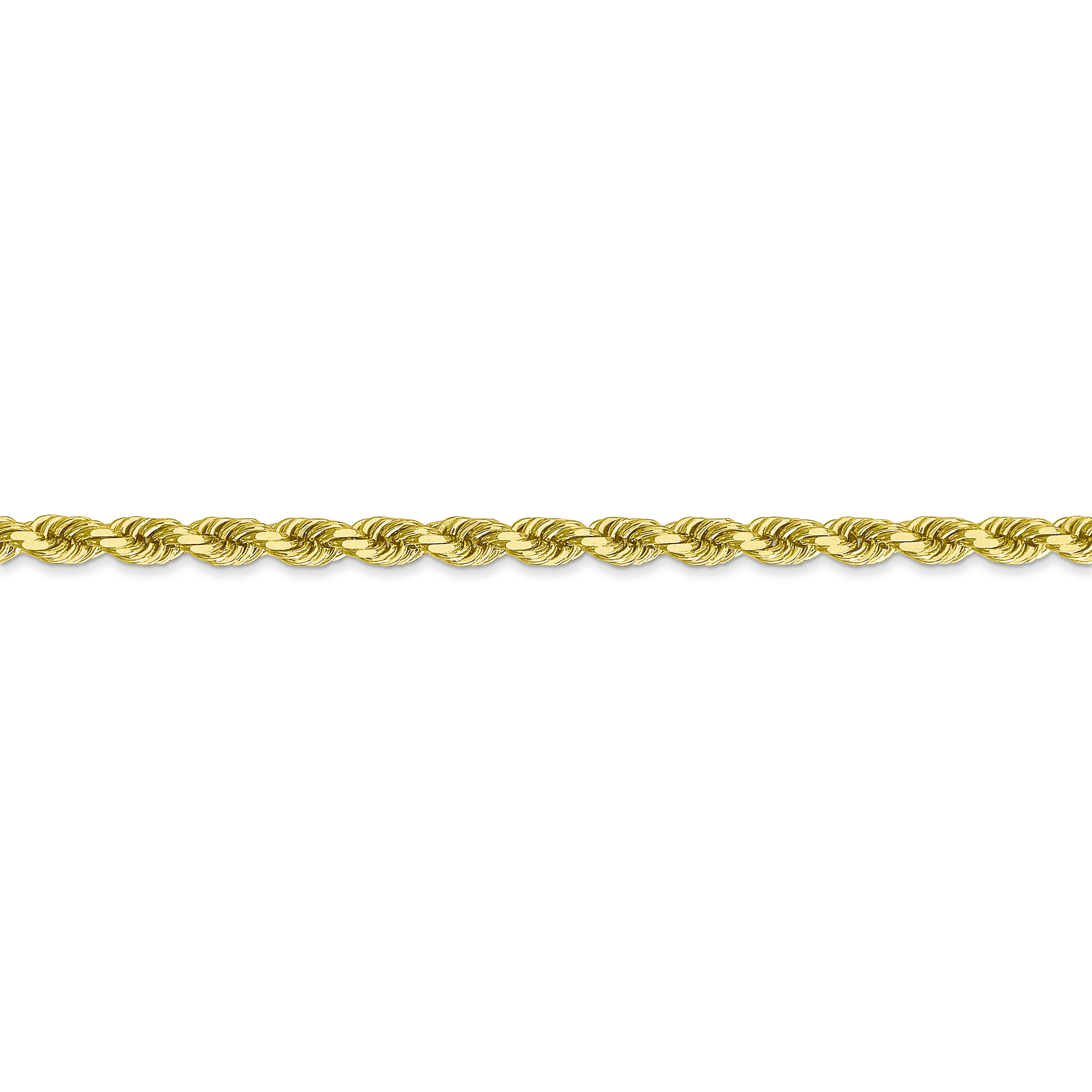 Cadena de cuerda con corte de diamante de 10 k y 3,5 mm - Image 2