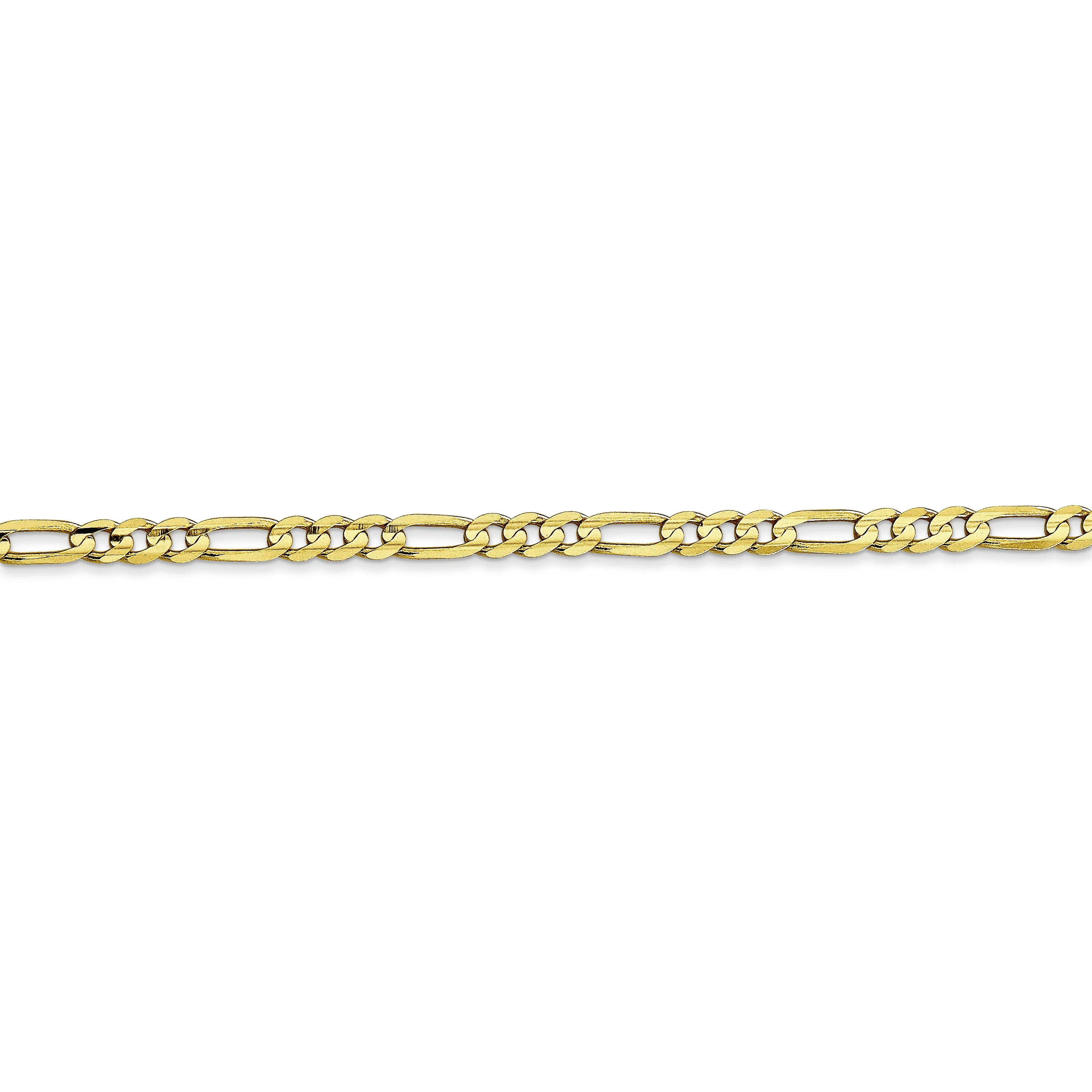 Cadena Figaro plana de 10 quilates y 3 mm - Image 2