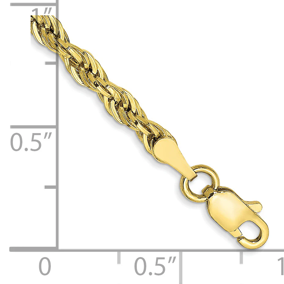 Pulsera de cuerda semisólida de 10 k y 3 mm - Image 2