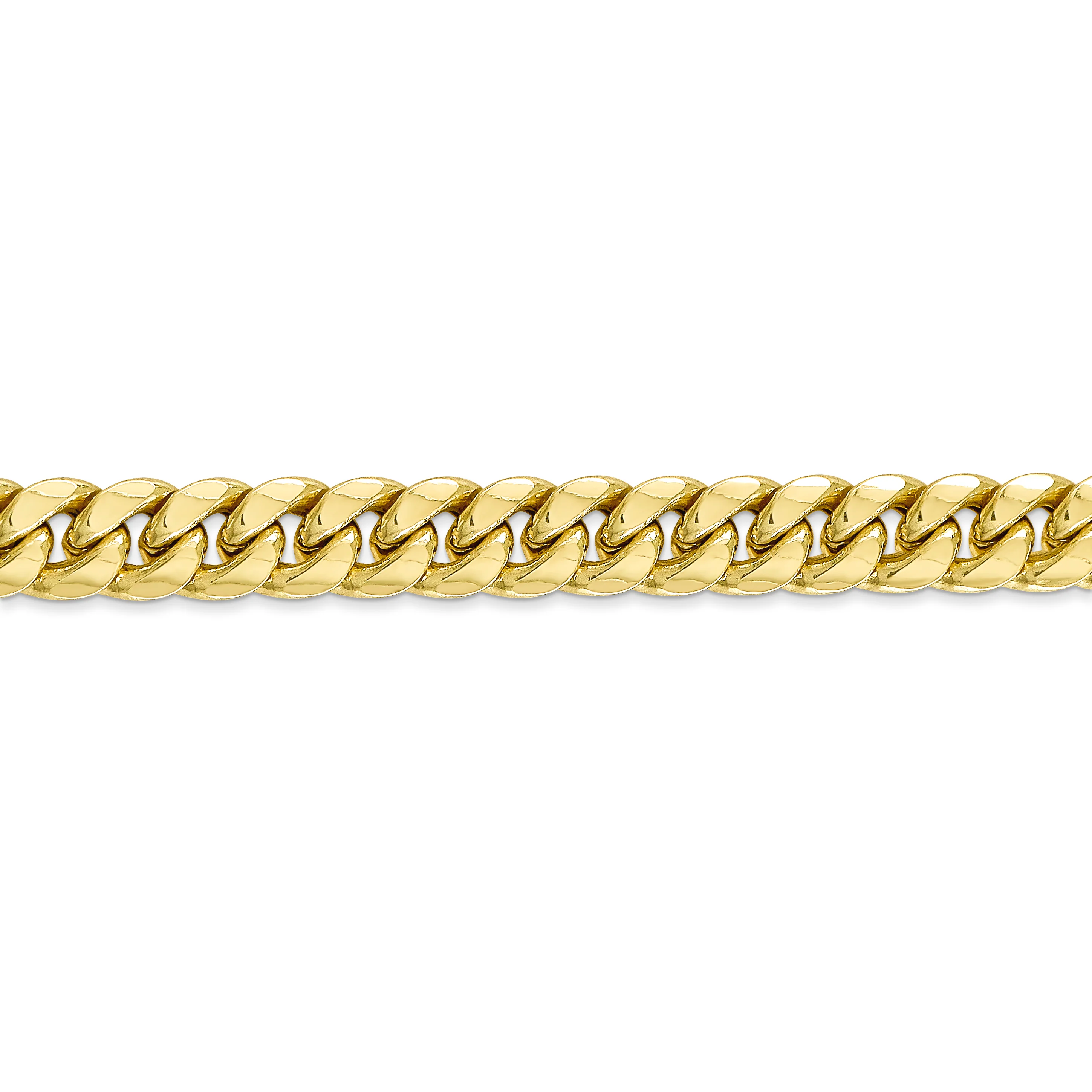 Cadena cubana Miami semisólida de 7.3 mm en Oro Amarillo 10k - Image 2