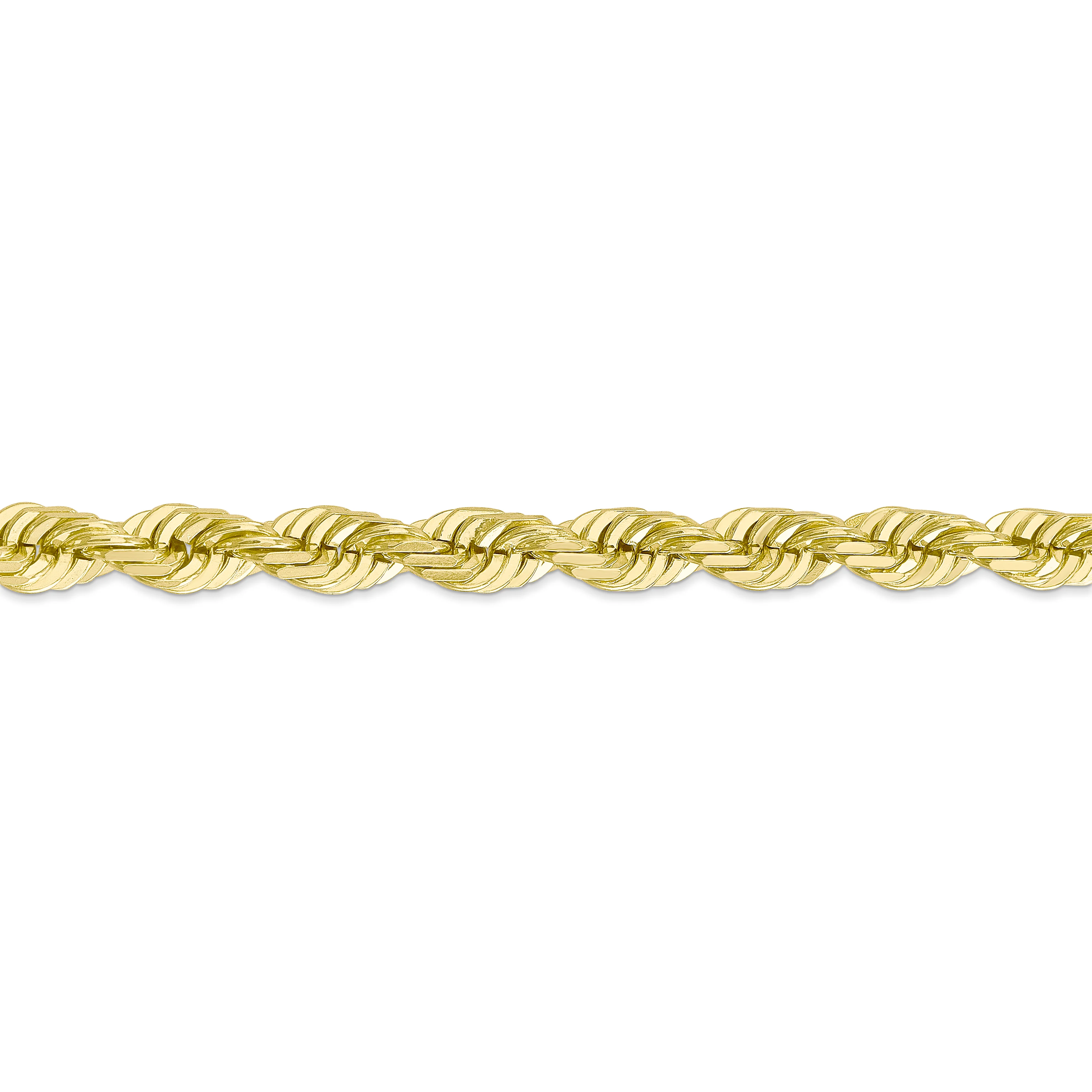 Cadena de Cuerda con Corte de Diamante de 10 k y 7 mm - Image 2