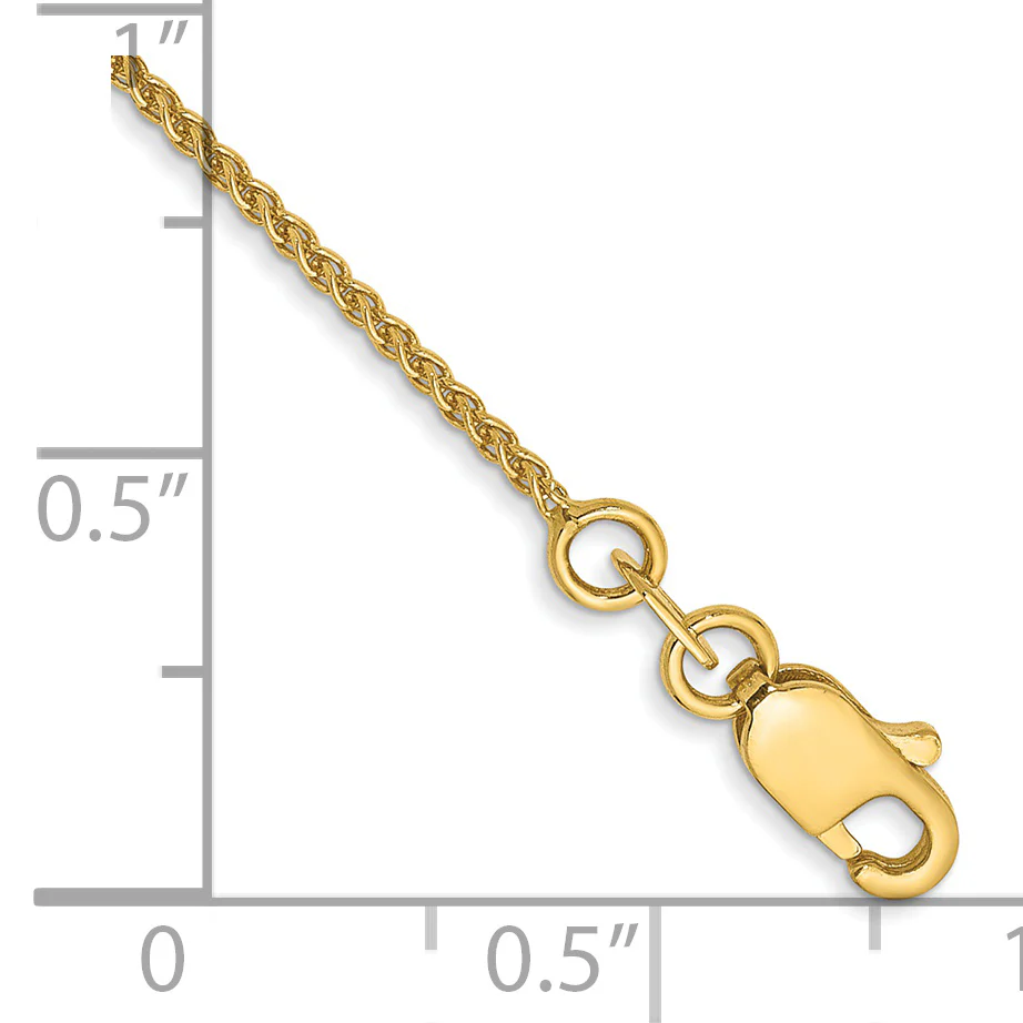 Pulsera de 6 pulgadas con Pulsera Spiga y Cierre de Langosta en Oro Amarillo de 14k - Image 2