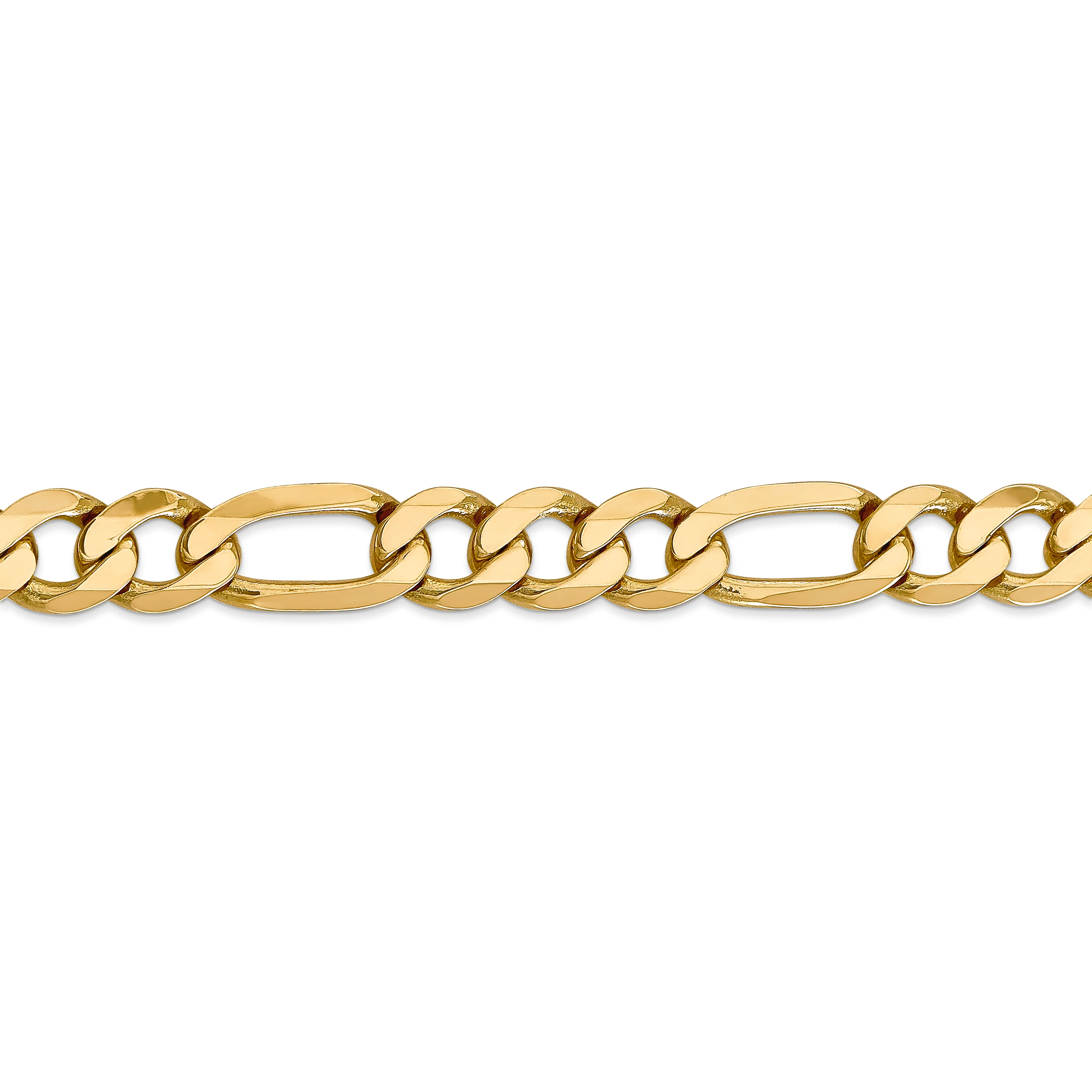 Cadena Fígaro Plana de 14k y 10mm - Image 2