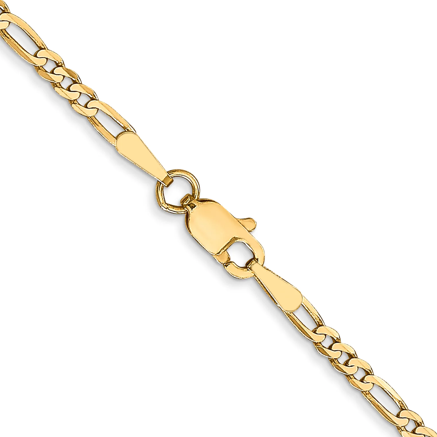 Cadena Figaro plana de 14k y 2,25 mm - Image 4