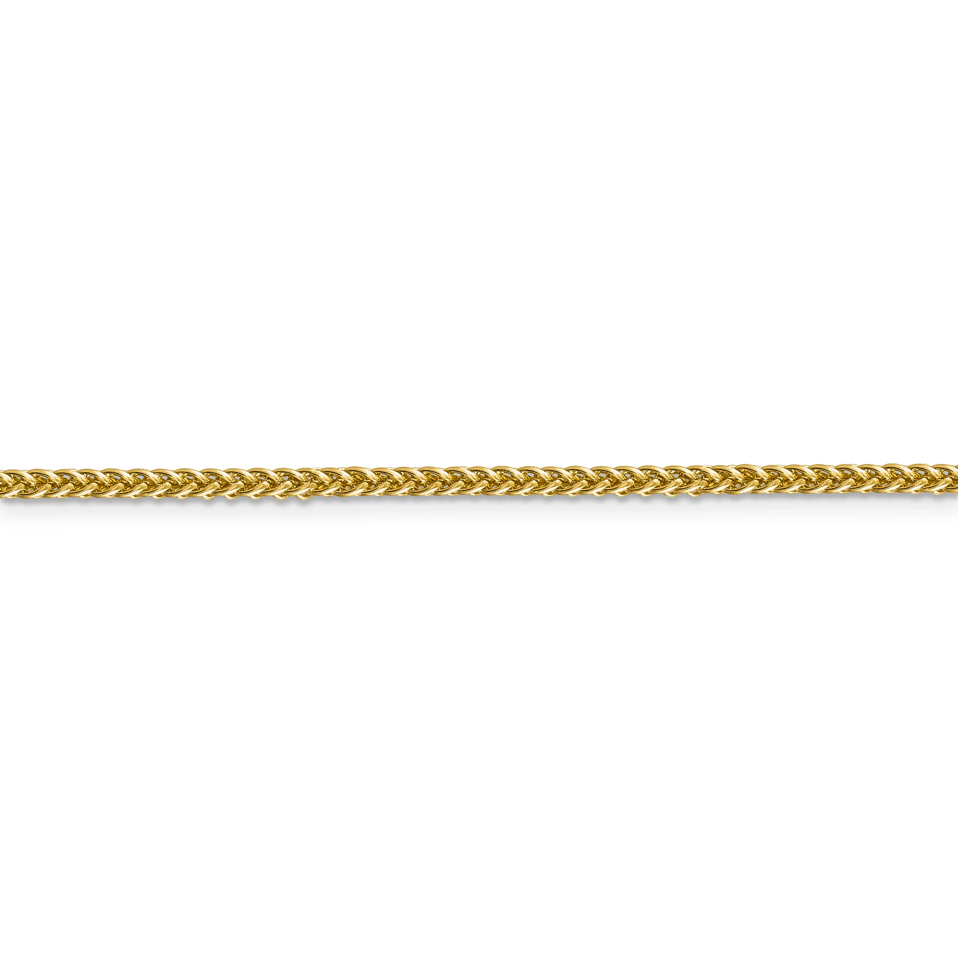 Cadena de trigo semisólida de 3 hilos de 14k y 2,35 mm - Image 2
