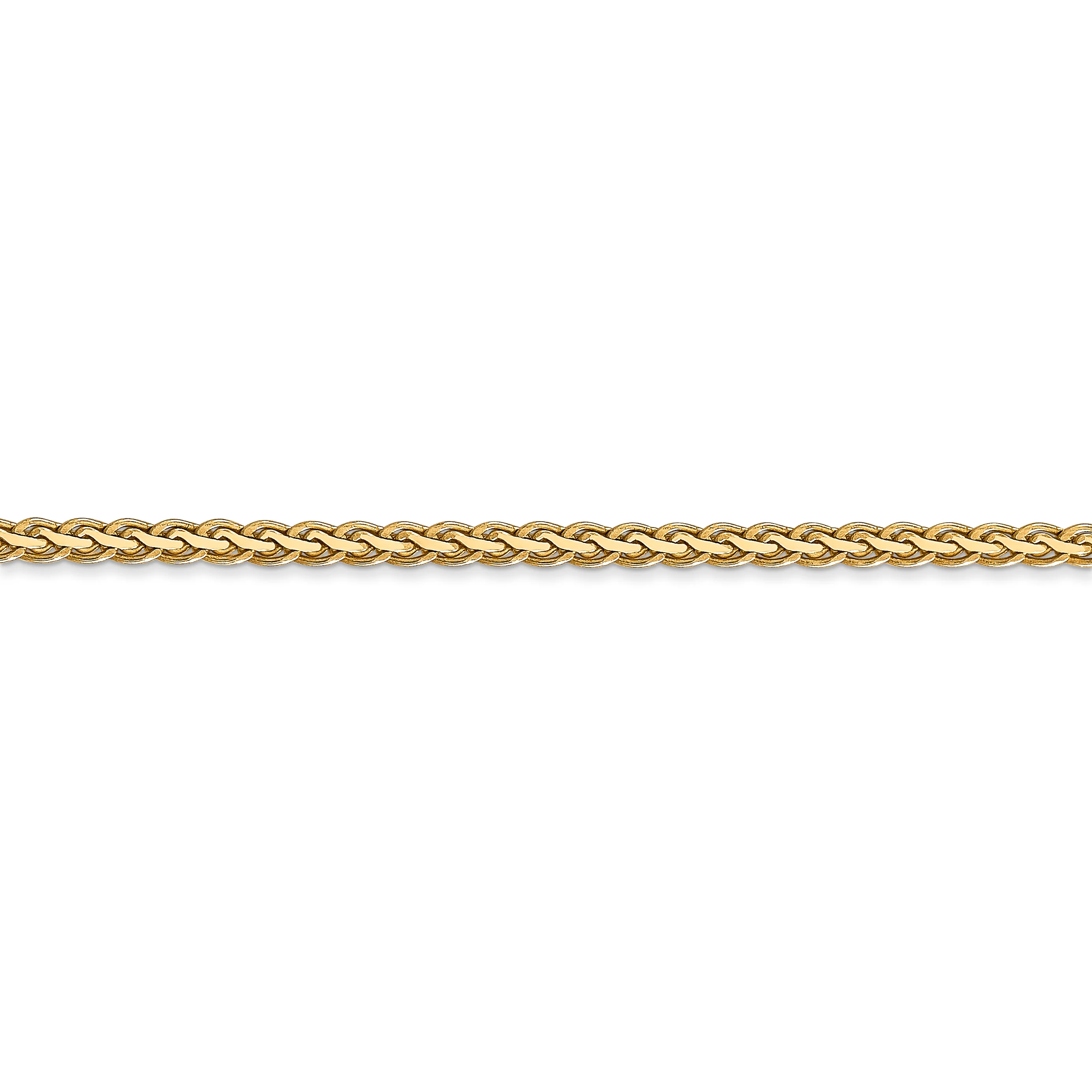 Cadena de trigo plana de 14k y 2,3 mm - Image 2