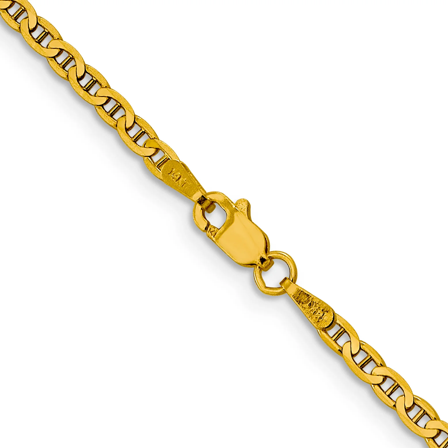 Cadena de ancla cóncava de 14k y 2,4 mm - Image 4