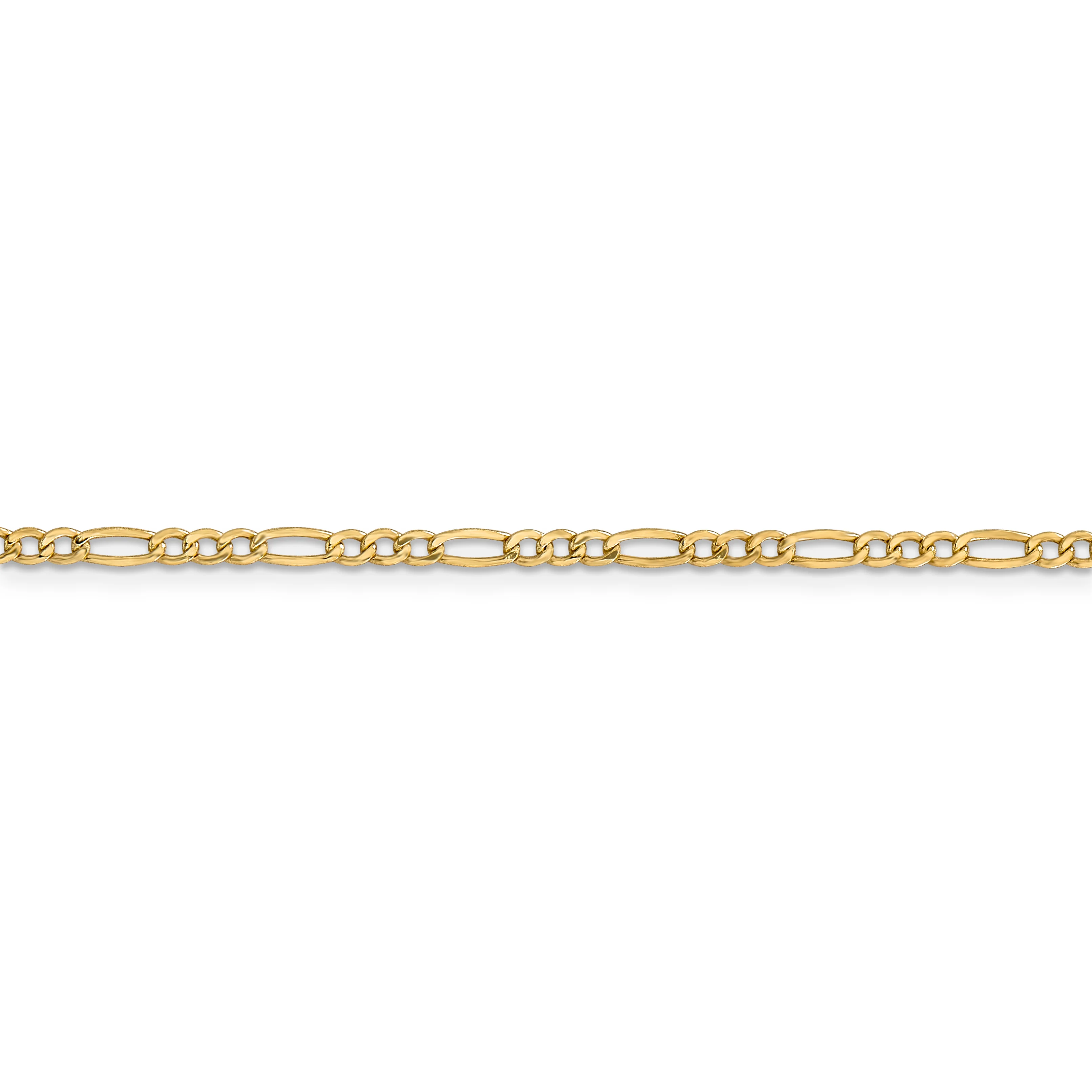 Cadena Figaro semisólida de 14k y 2,5 mm - Image 2