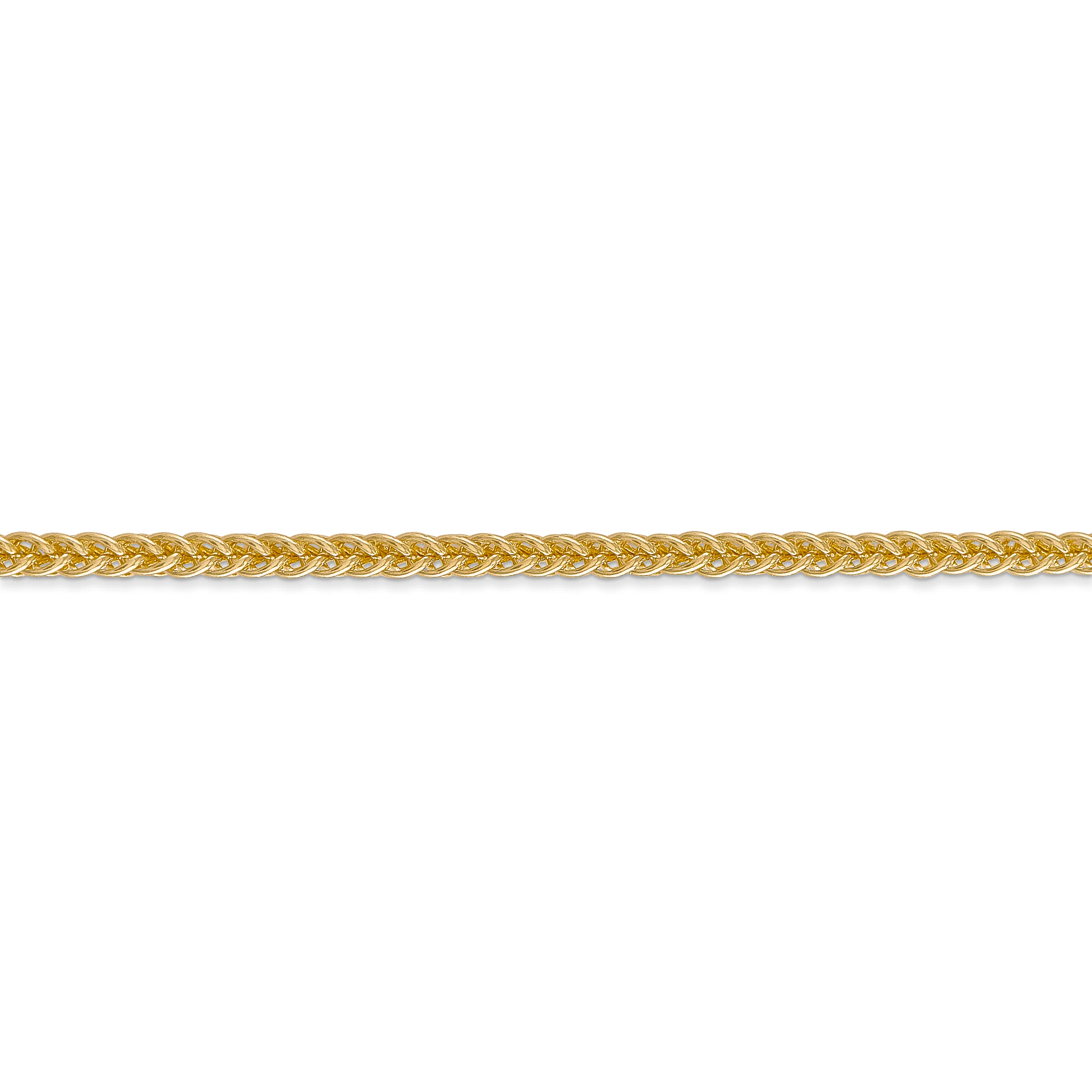 Cadena de trigo semisólida de 3 hilos de 14k y 2,6 mm - Image 2