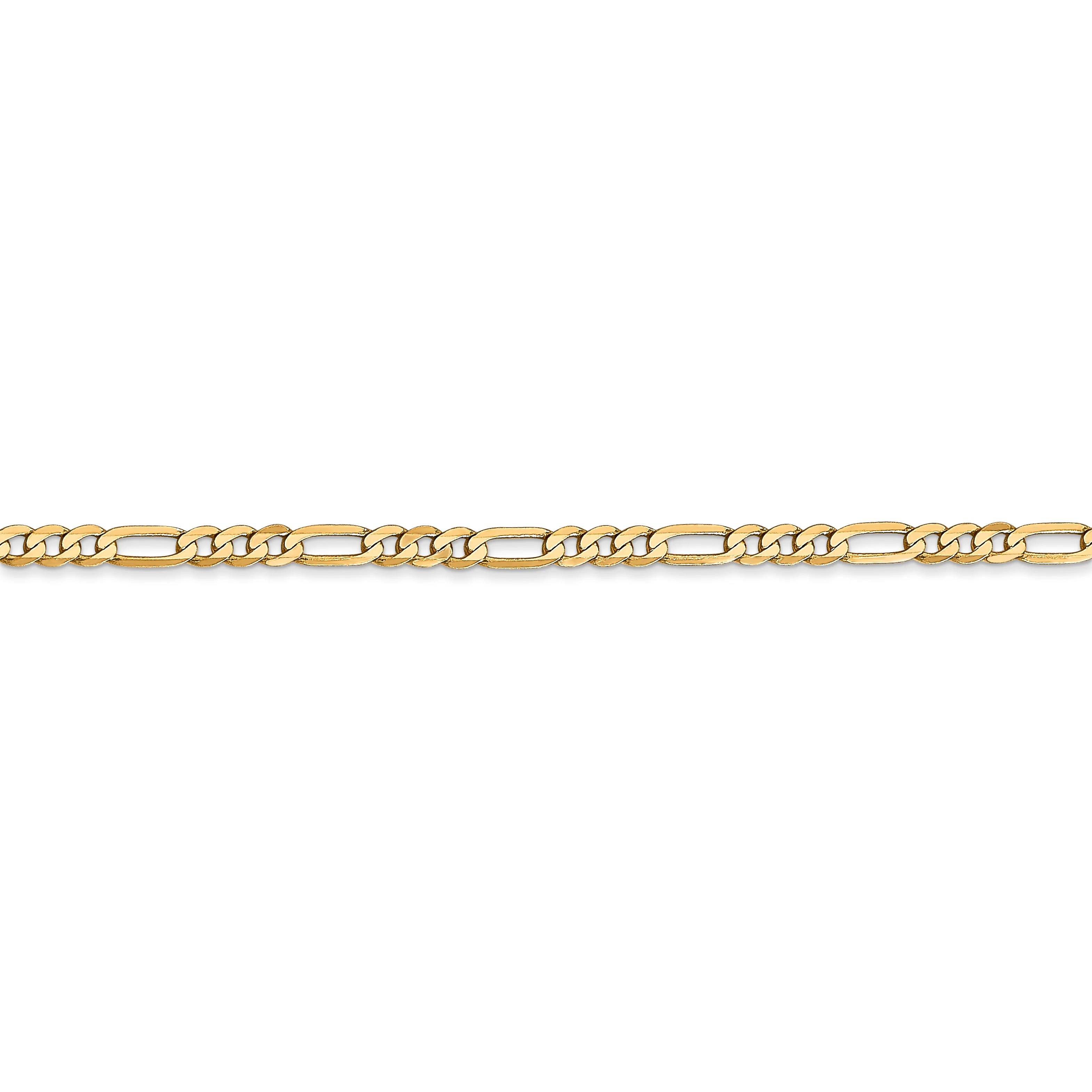 Cadena Figaro plana de 14k y 2,75 mm - Image 2