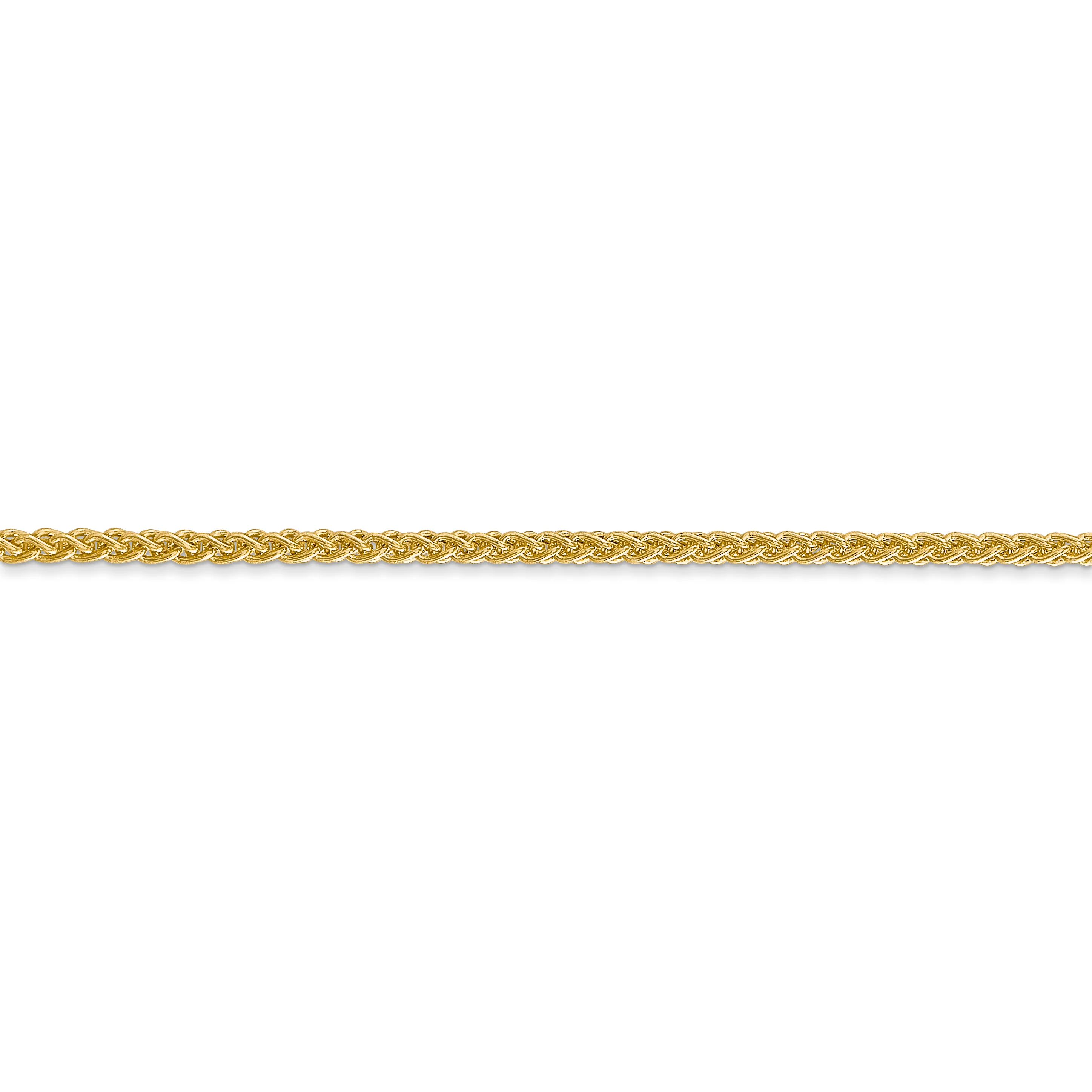Cadena de trigo semisólida de 14k y 2 mm - Image 2