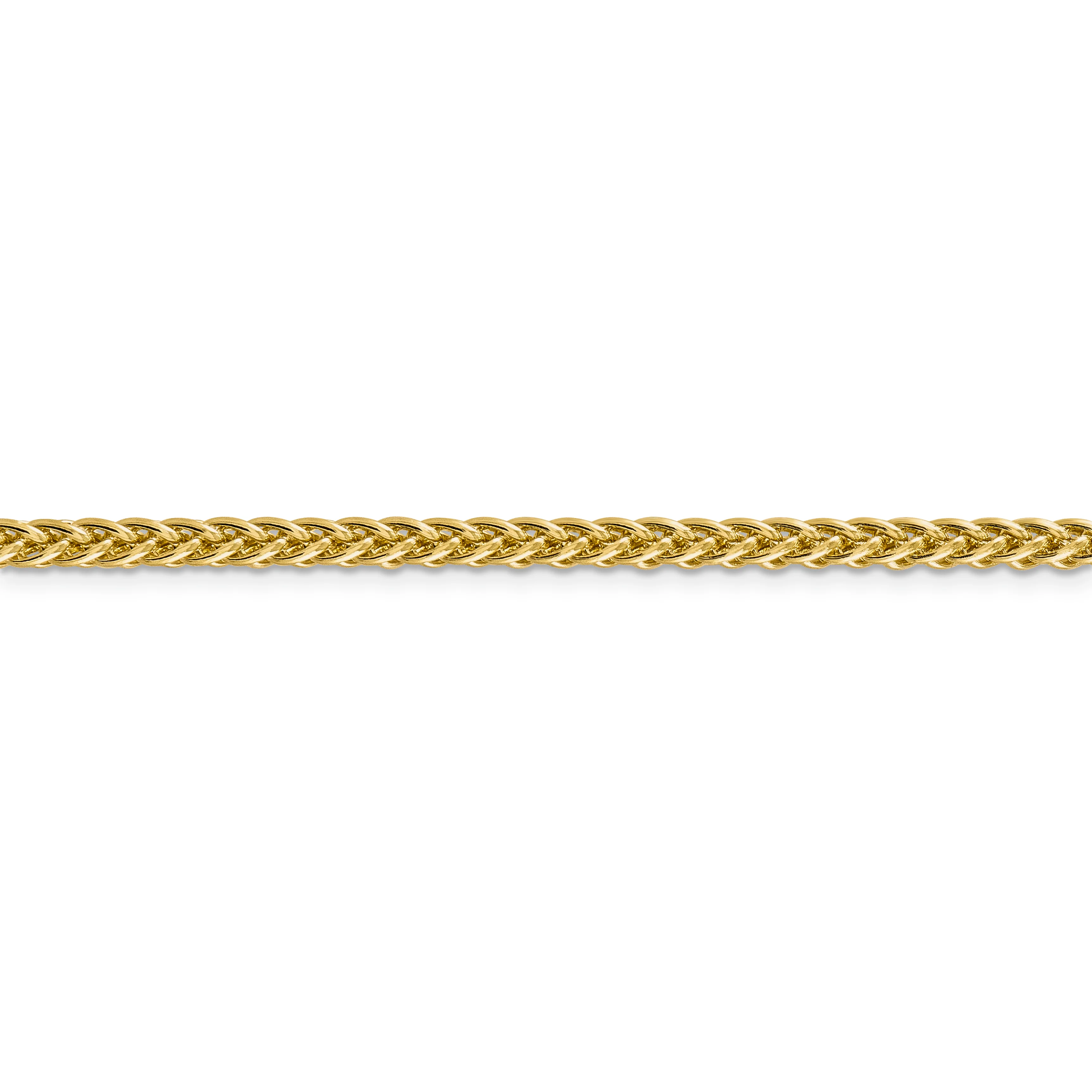 Cadena de trigo semisólida de 3 hilos de 14k y 3,5 mm - Image 2