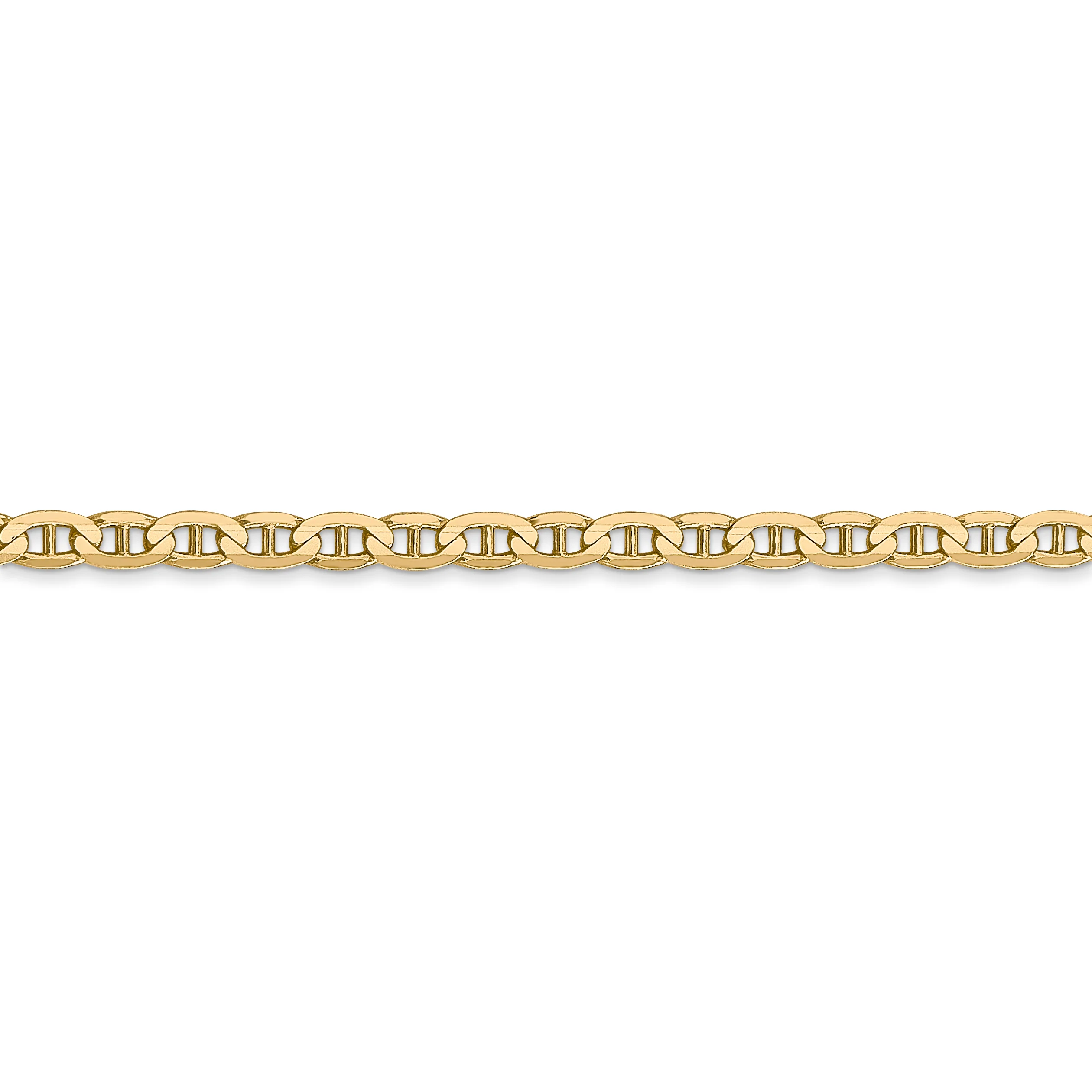 Cadena de Ancla Cóncava de 3 mm en Oro Amarillo de 14k - Image 3