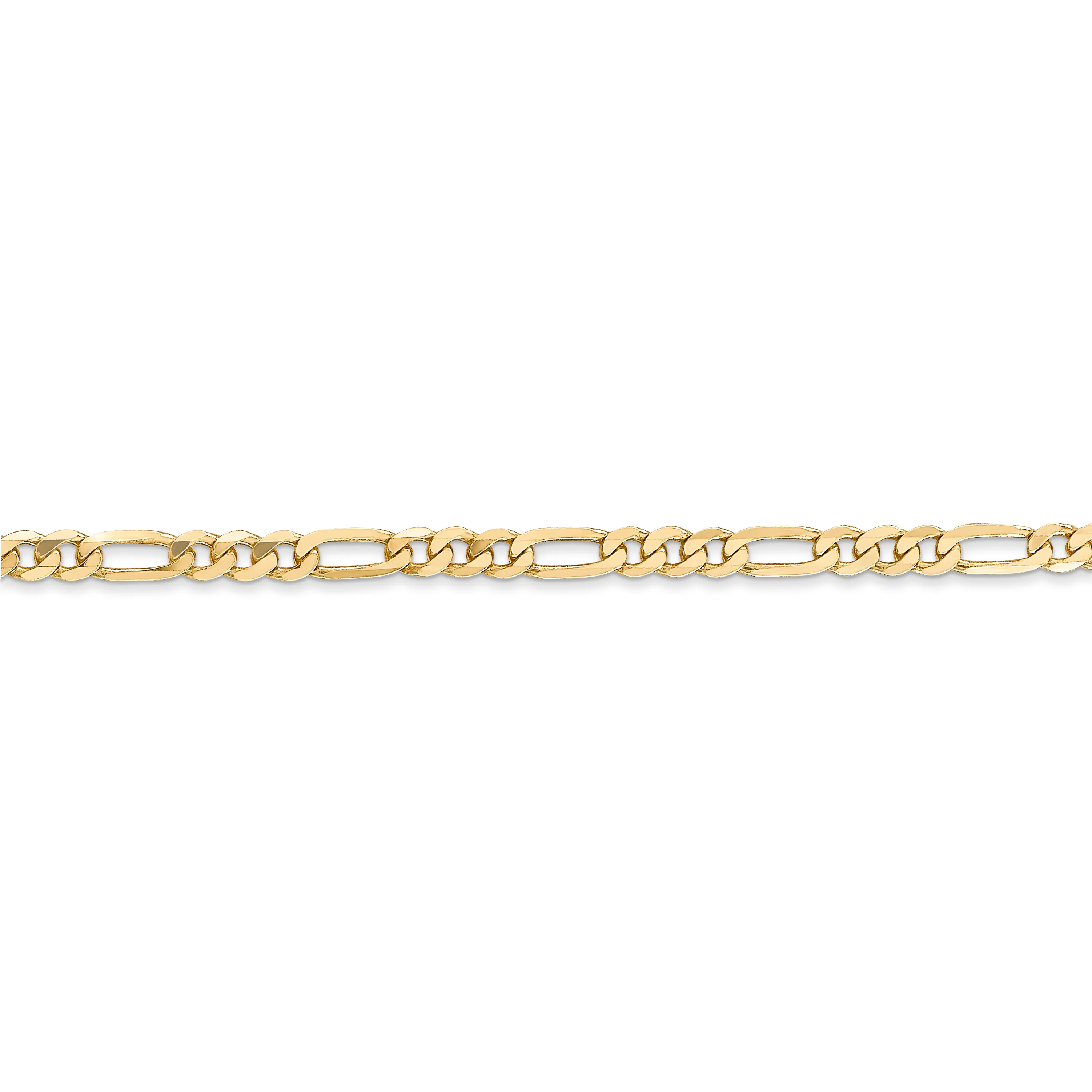 Cadena Figaro plana de 14k y 3 mm - Image 2