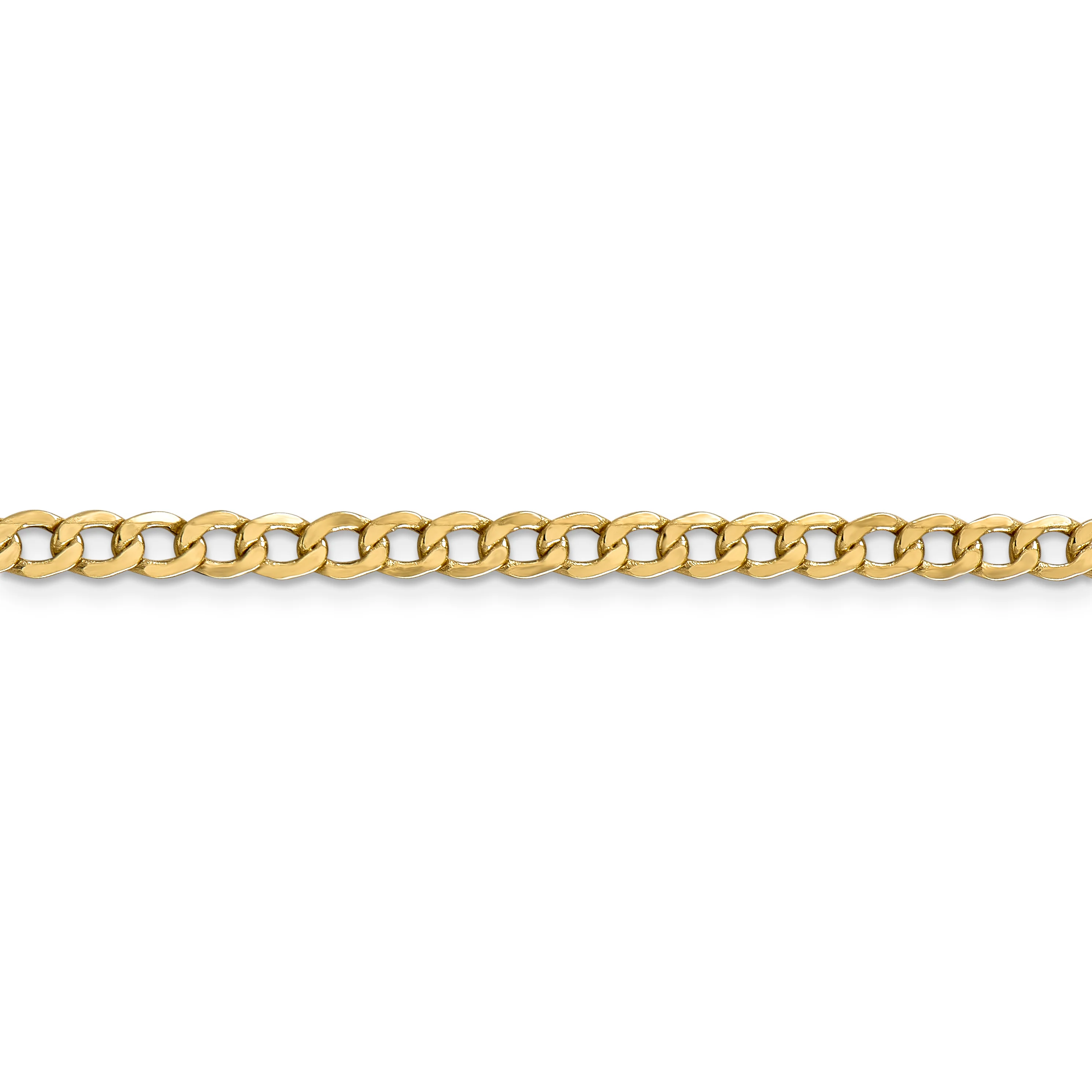 Cadena de eslabones semisólida de 14k y 4,3 mm - Image 2