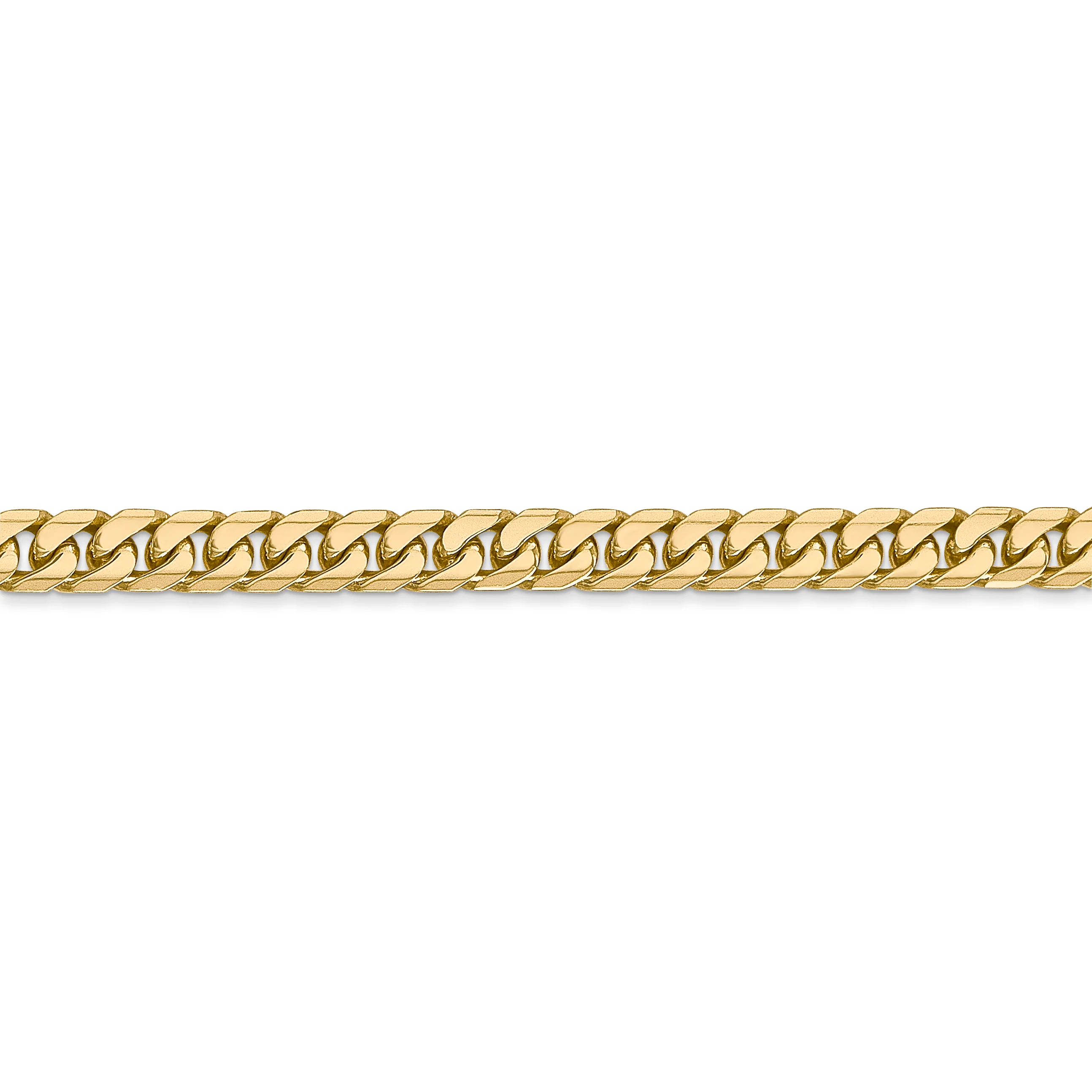 Cadena Cubana Miami Sólida de 4.3 mm en Oro Amarillo de 14k - Image 2