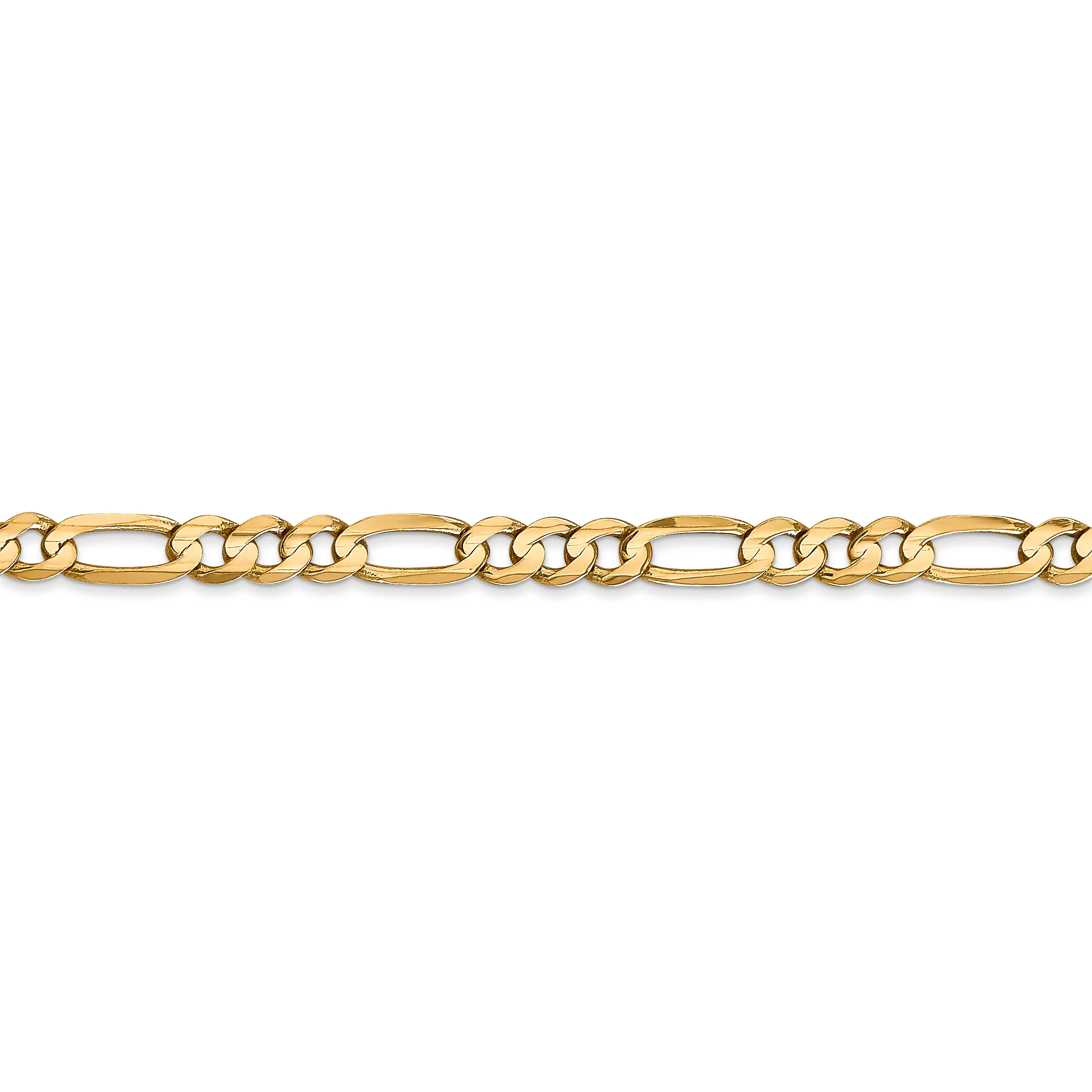 Cadena Figaro abierta cóncava de 14k y 4,5 mm - Image 2