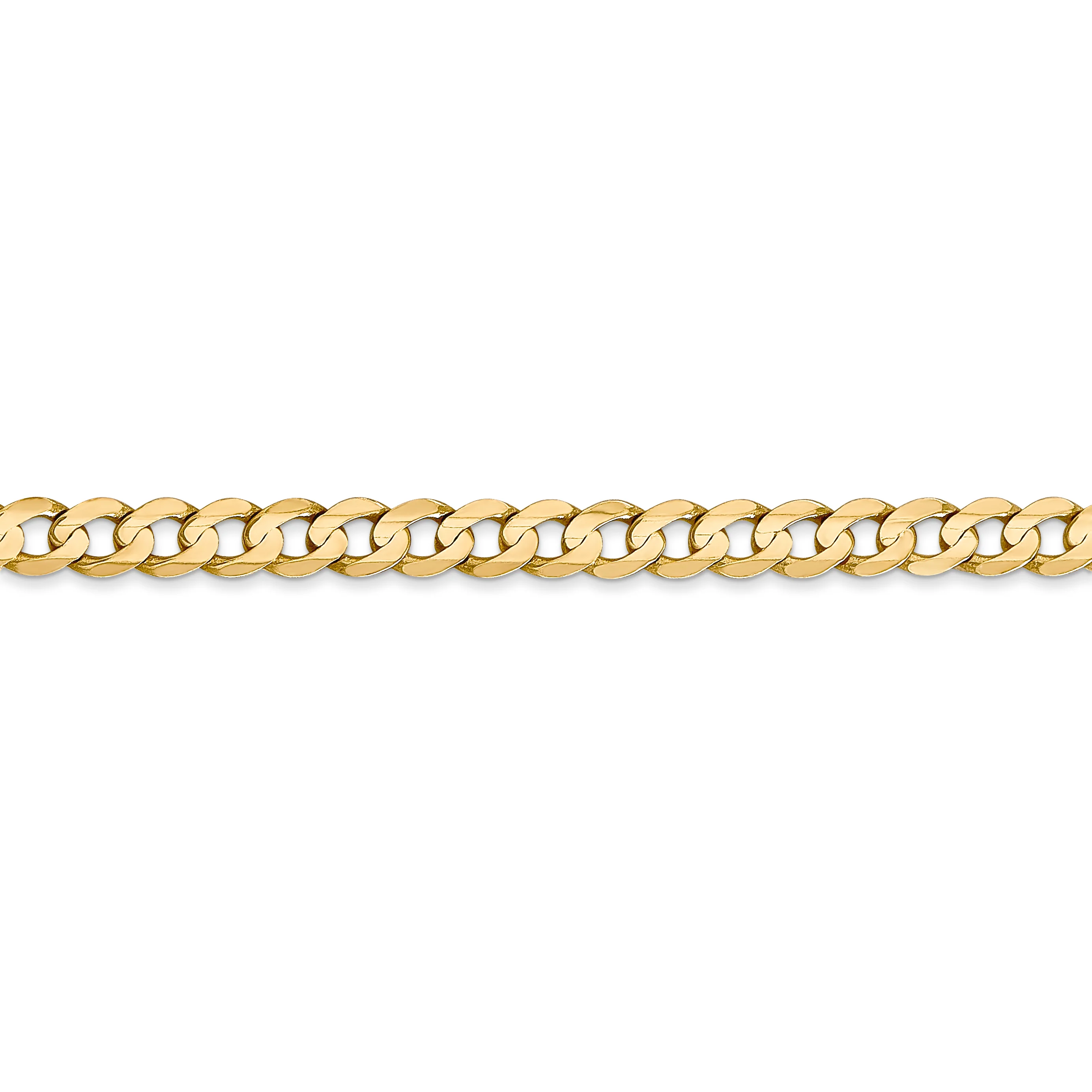 Cadena de eslabones cóncava abierta de 14k y 4,5 mm - Image 2