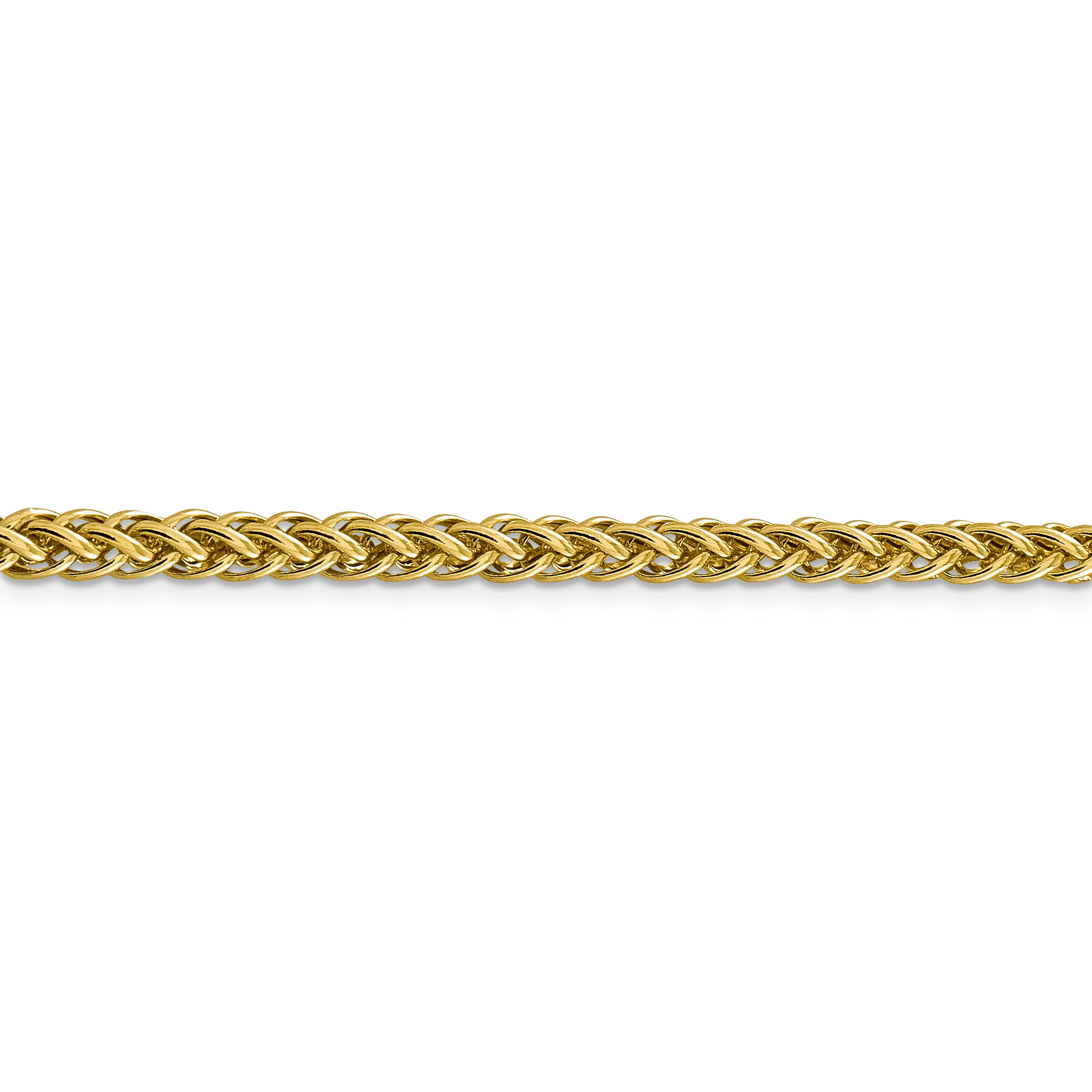 Cadena de trigo semisólida de 3 hilos de 14k y 4,65 mm - Image 2