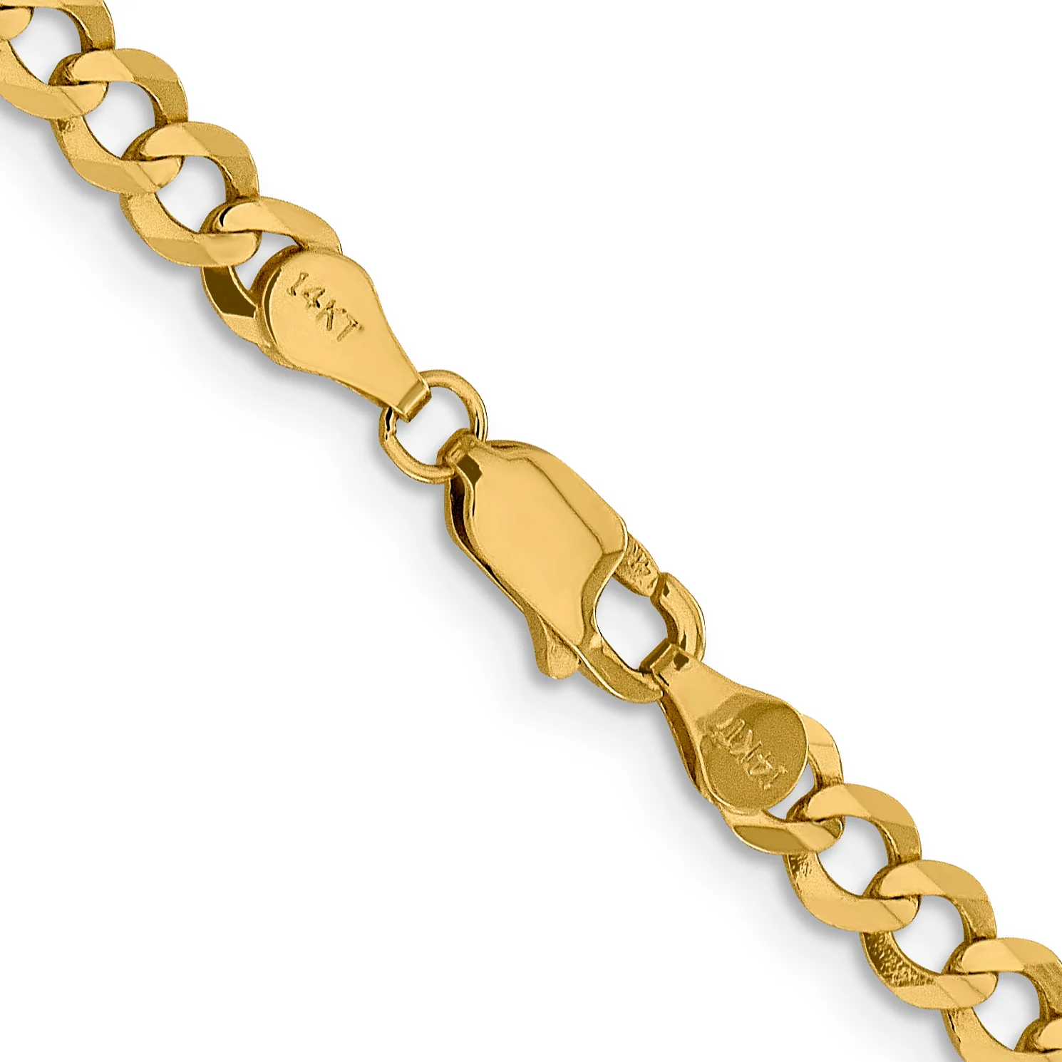 Cadena Cubana Plana Liviana de 4.7 mm en Oro Amarillo de 14k - Image 3