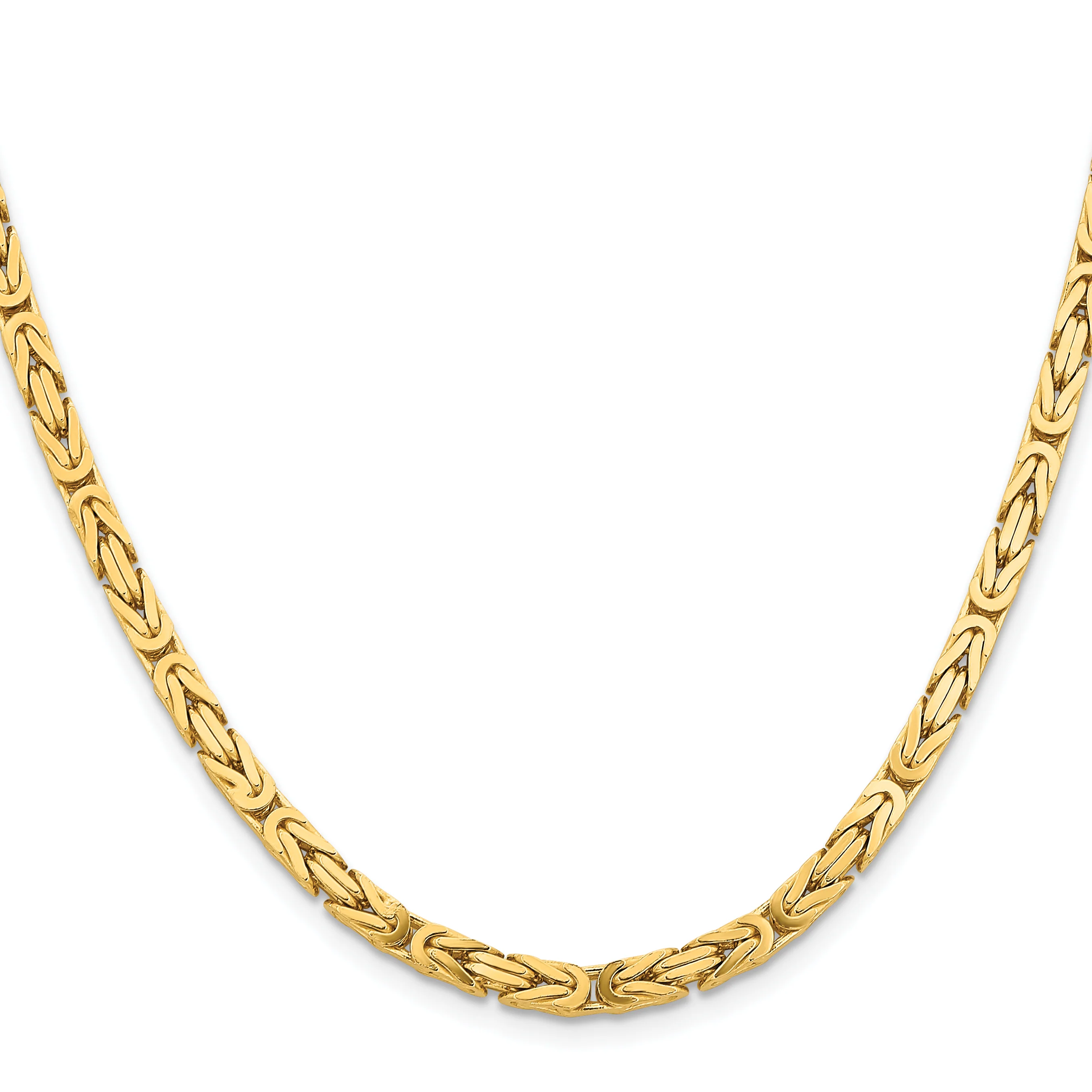 Cadena Bizantina de 4mm en Oro Amarillo de 14k - Image 2