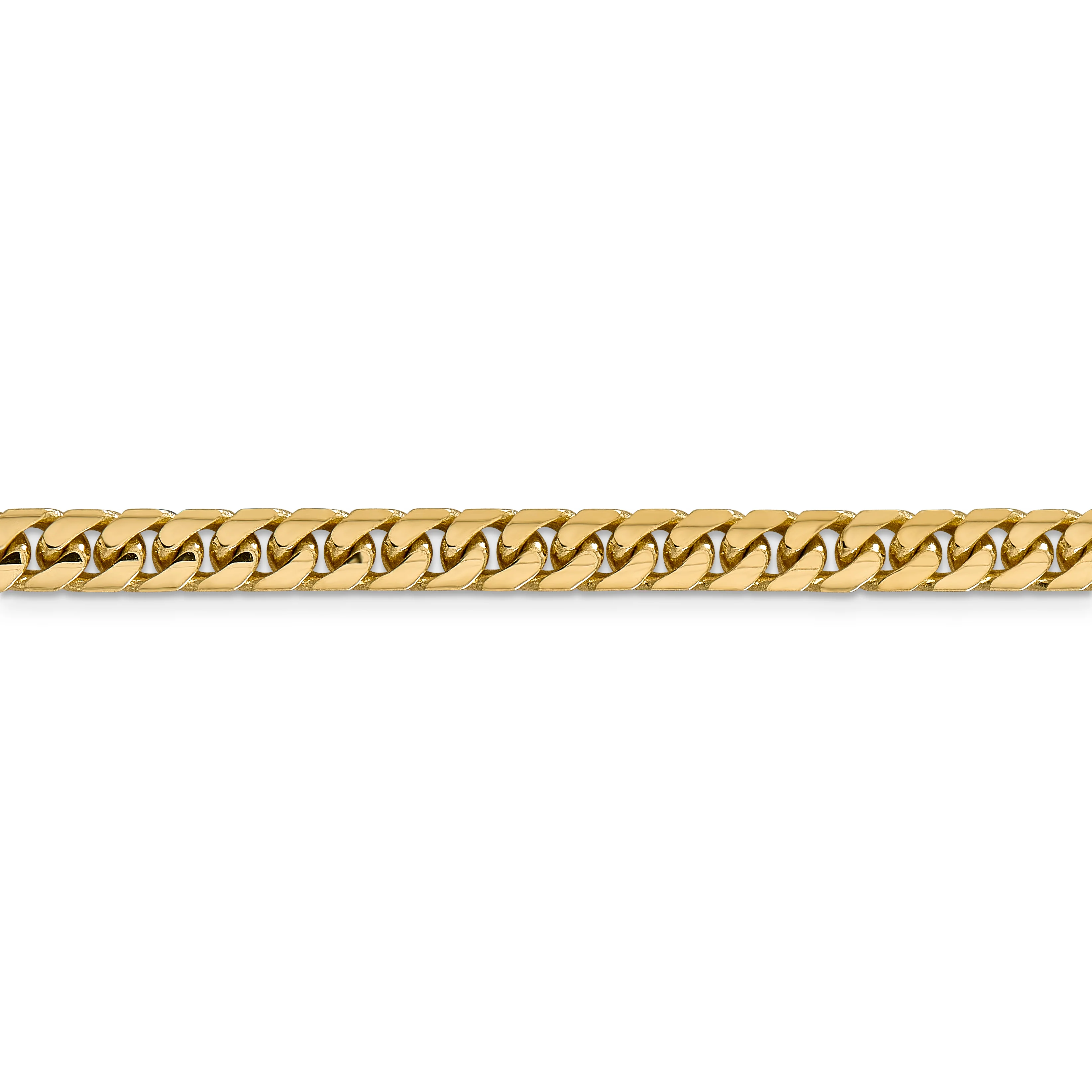 Cadena Cubana Miami Sólida  de 5.5 mm en Oro Amarillo de 14k - Image 2