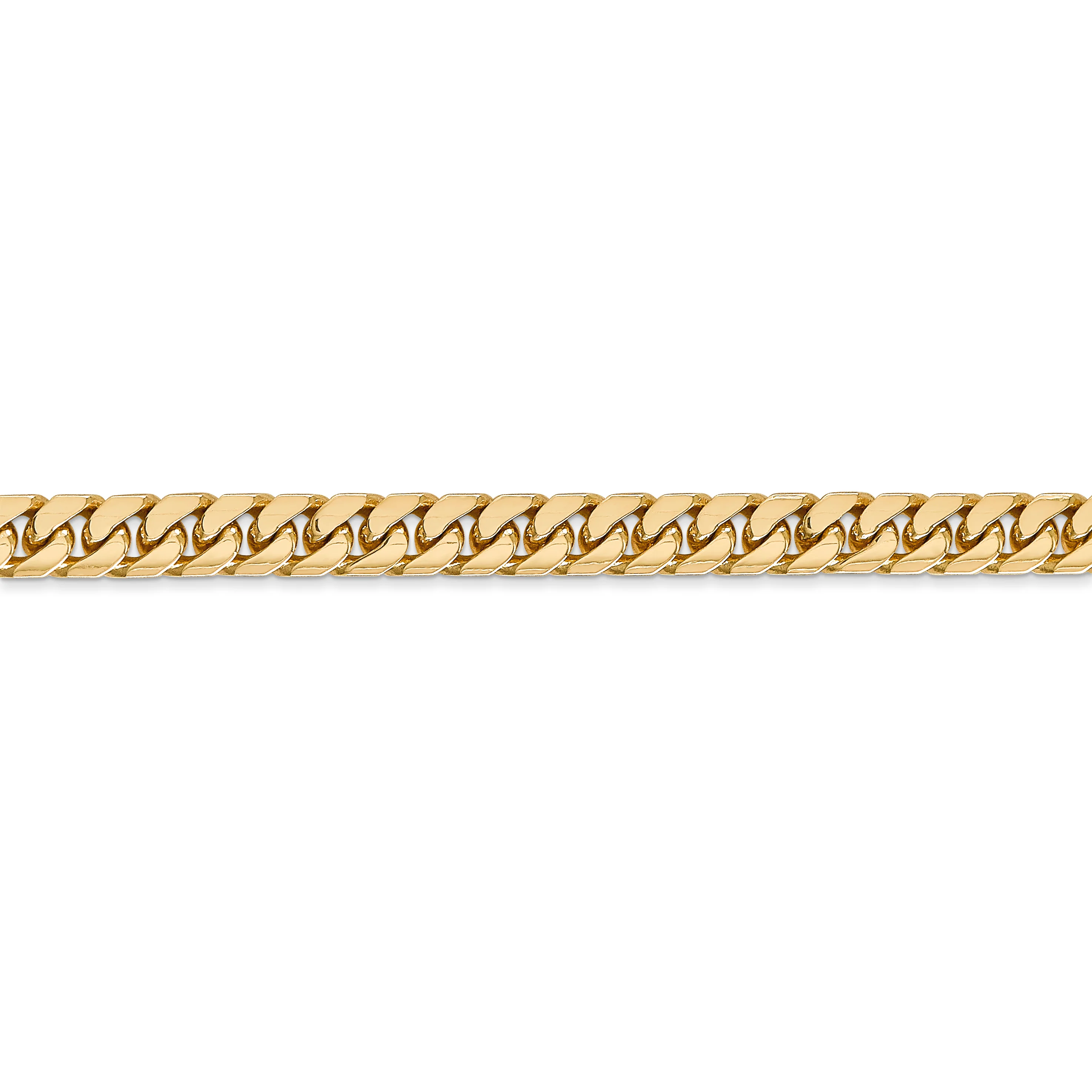 Cadena Cubana Miami Sólida de 5 mm en Oro Amarillo de 14k - Image 2
