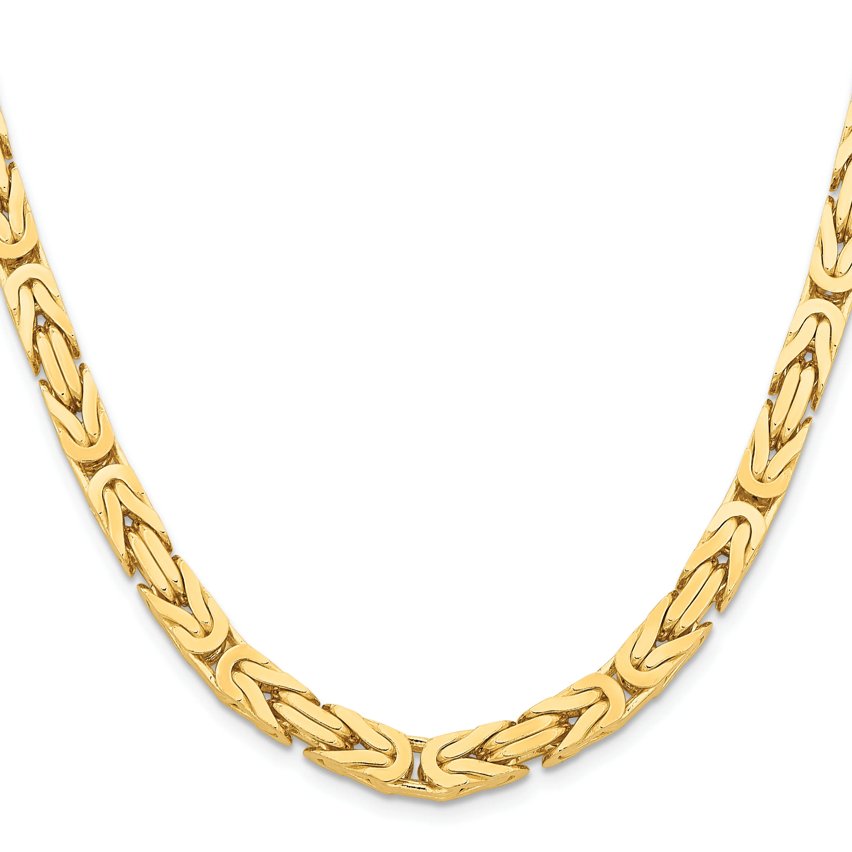 Cadena Bizantinade 6.5 mm en Oro Amarillo de 14k - Image 2