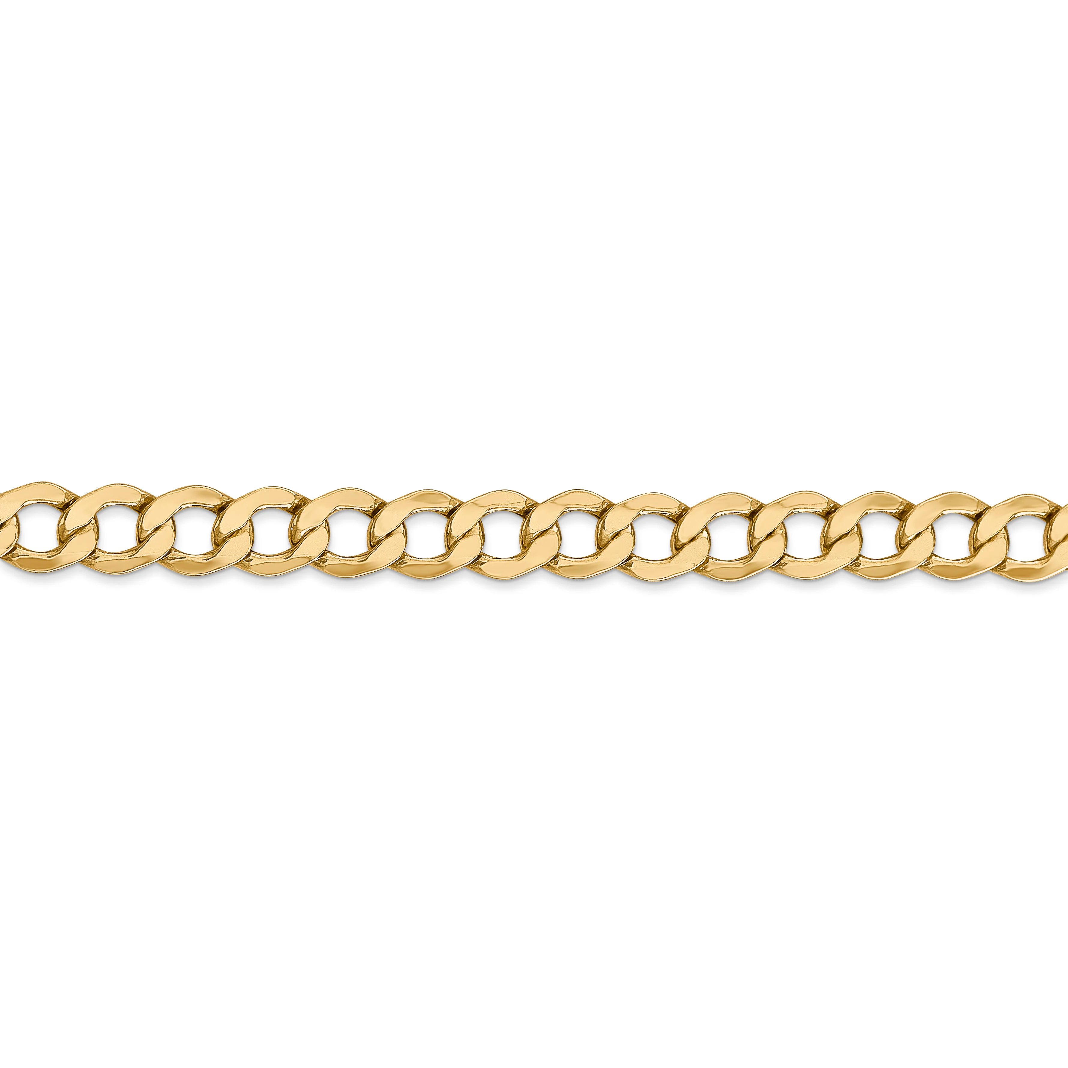 Cadena de eslabones semisólida de 14 k y 6,5 mm - Image 2