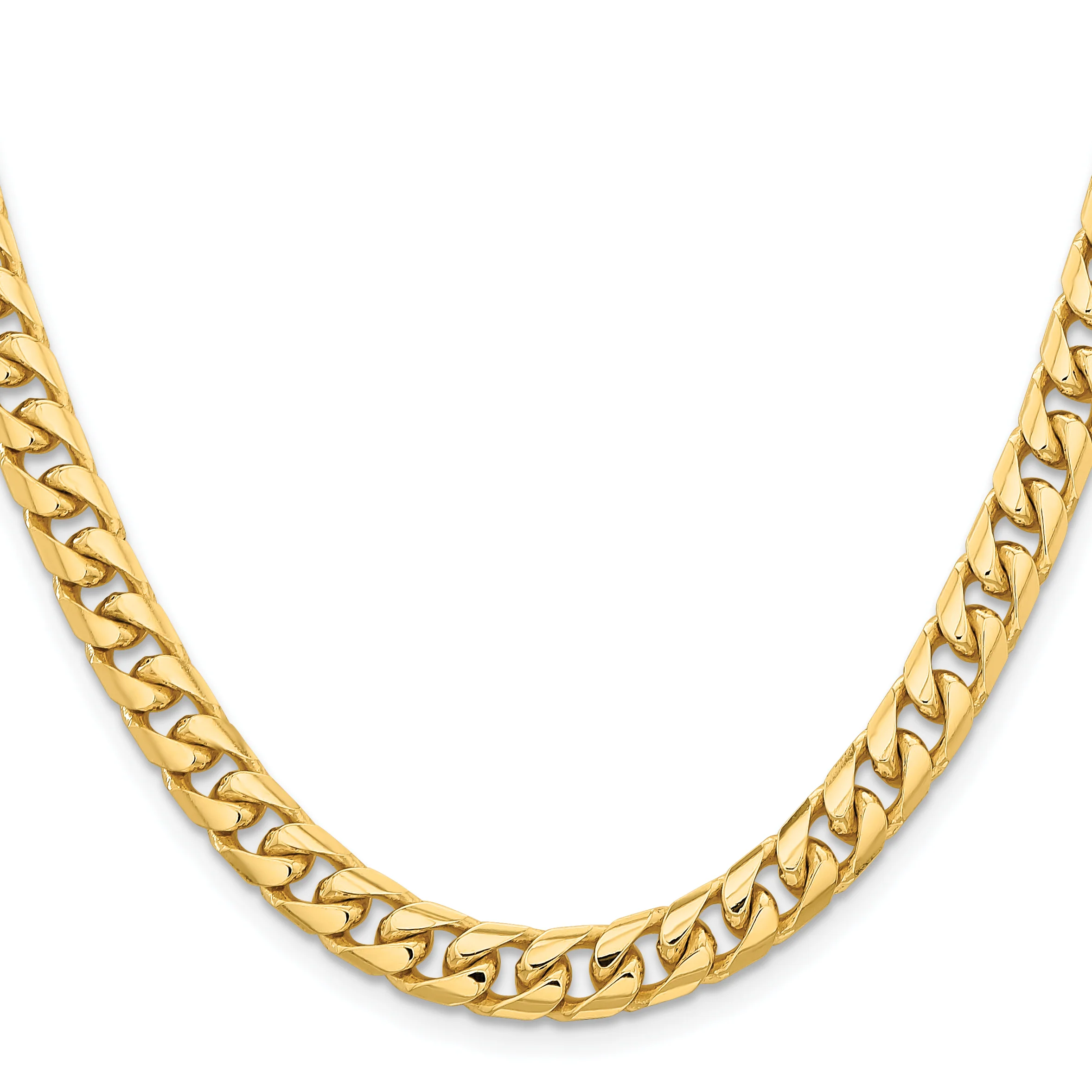 Cadena Cubana Miami Sólida de 6.75 mm en Oro Amarillo de 14k - Image 2