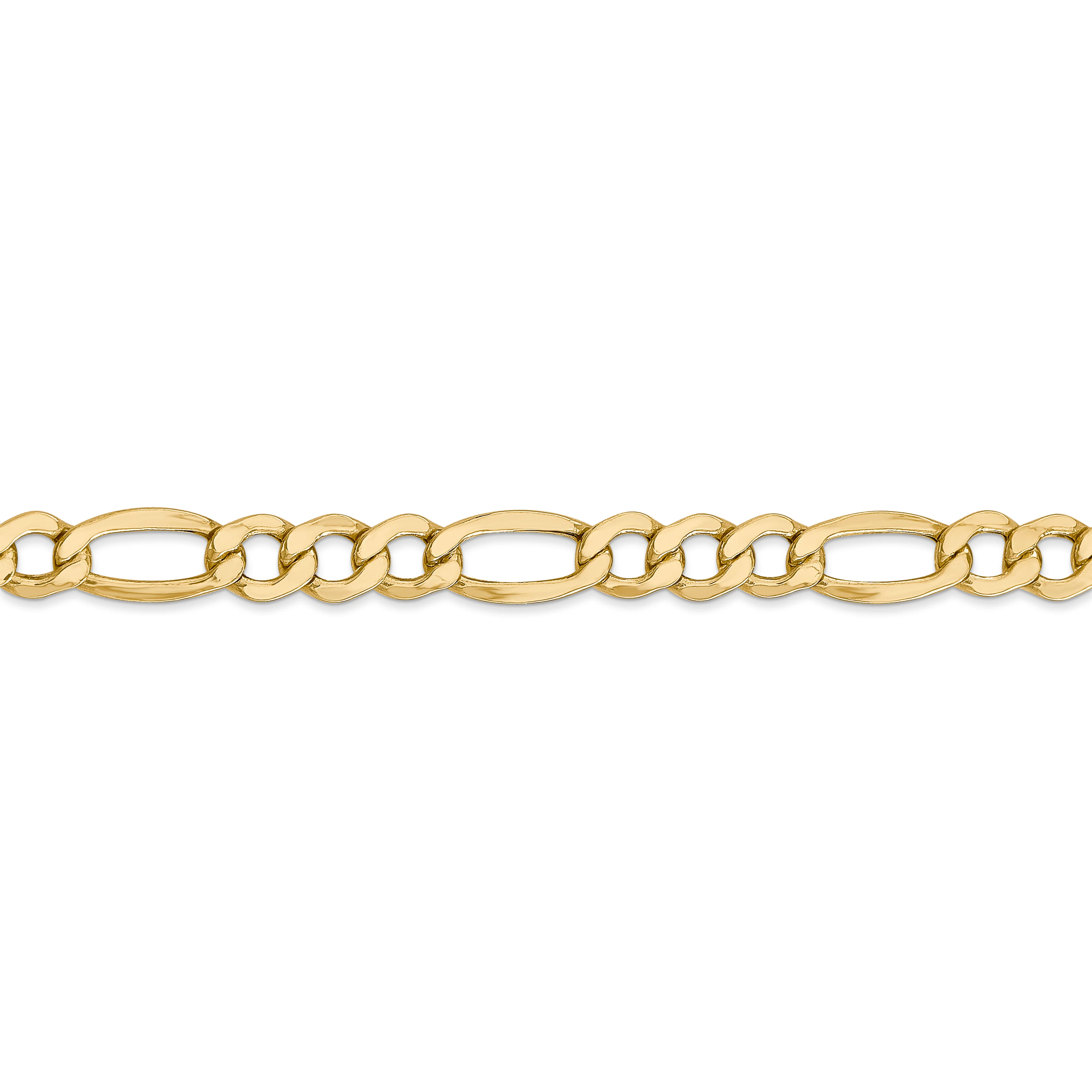 Cadena Figaro semisólida de 14k y 7,3 mm - Image 2