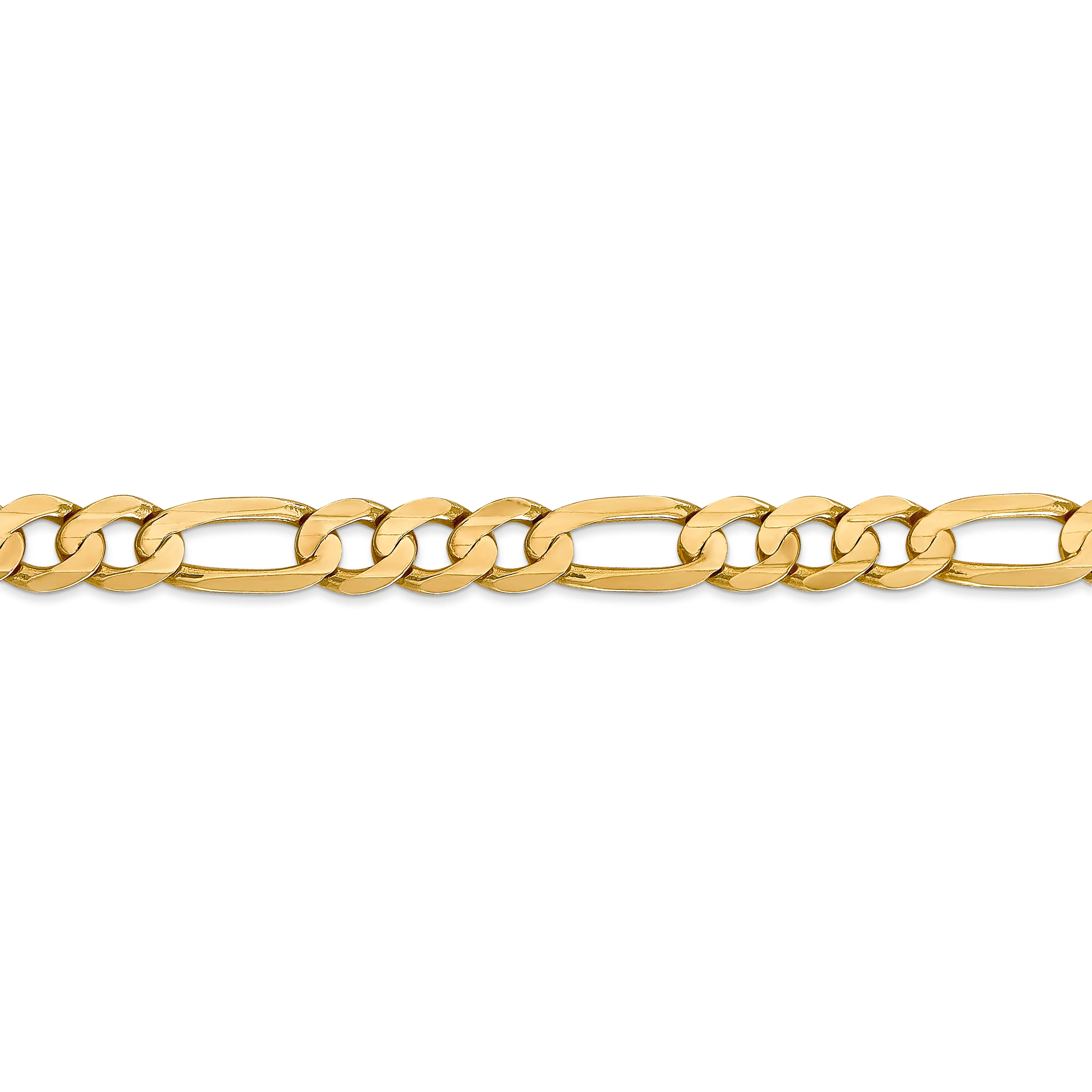 Cadena Figaro abierta cóncava de 14k y 7,5 mm - Image 2