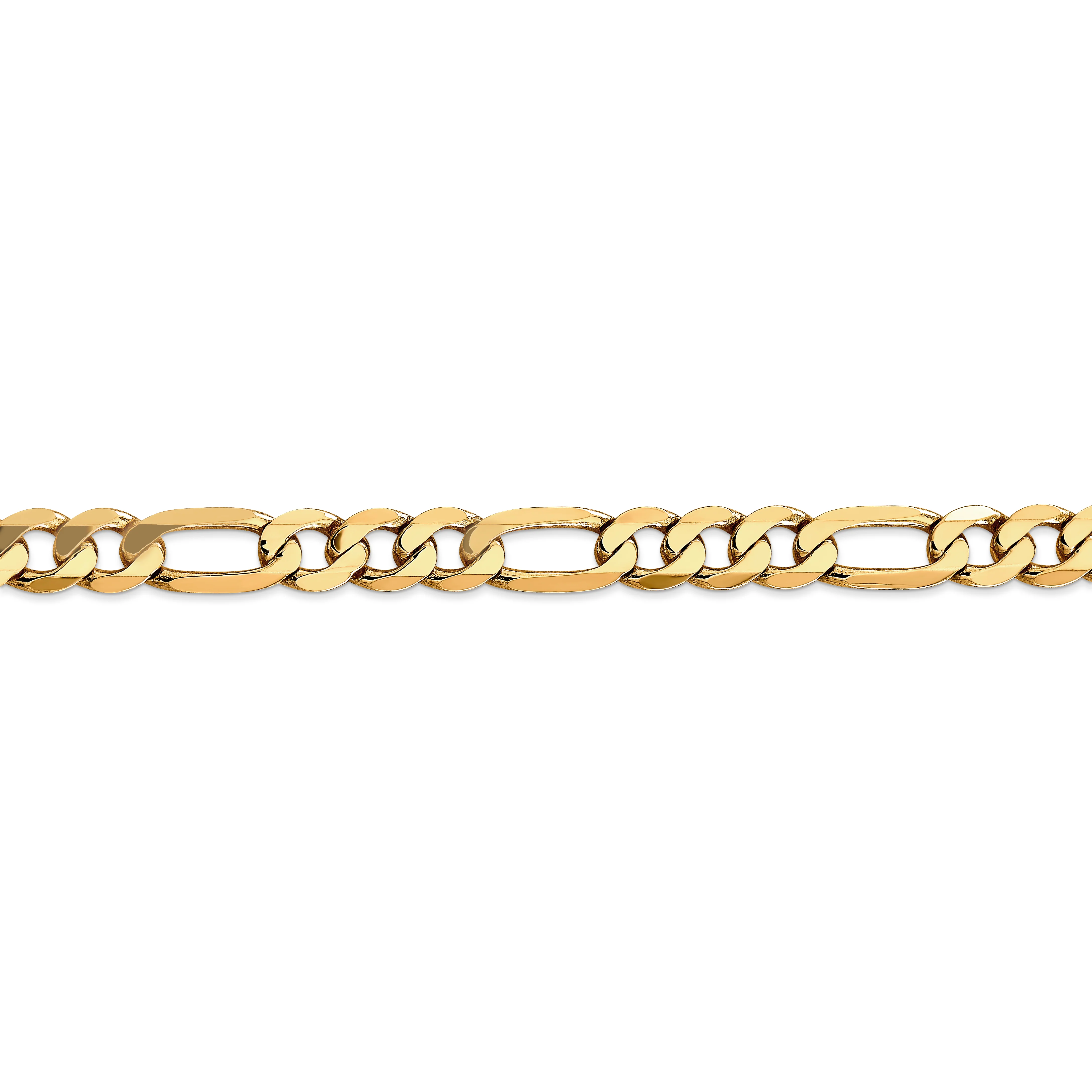 Cadena Figaro plana de 14k y 7,5 mm - Image 2