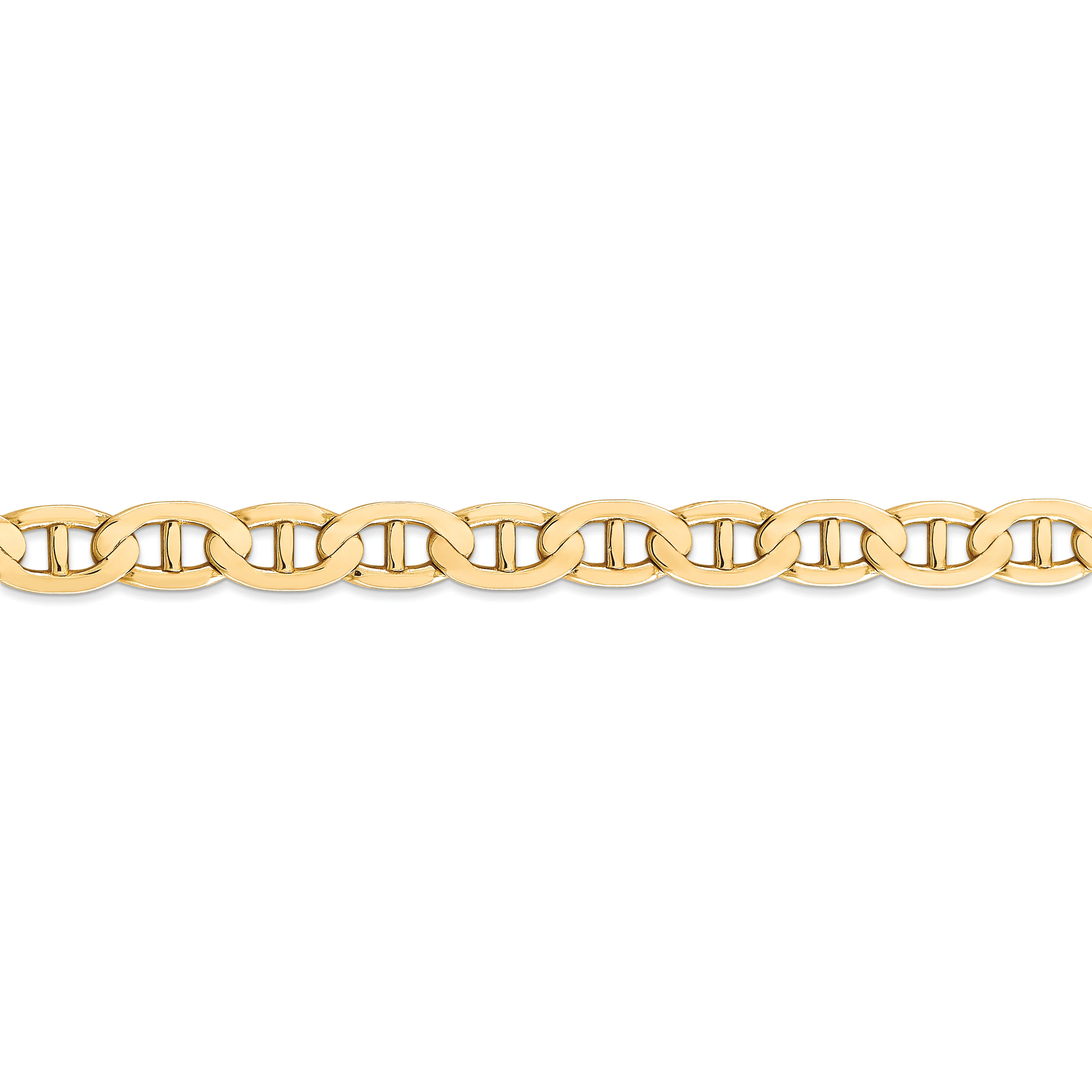 Cadena de Ancla Cóncava de 7 mm en Oro Amarillo de 14k - Image 2