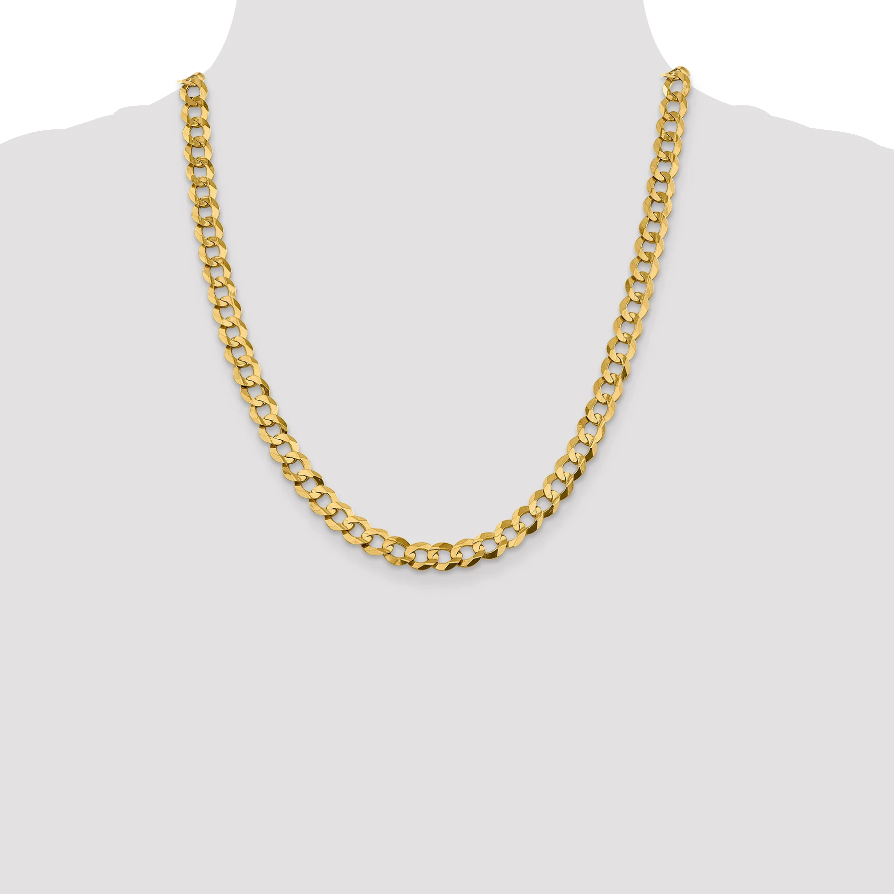 Cadena Cubana Plana Liviana de 8.3 mm en Oro Amarillo de 14k - Image 2