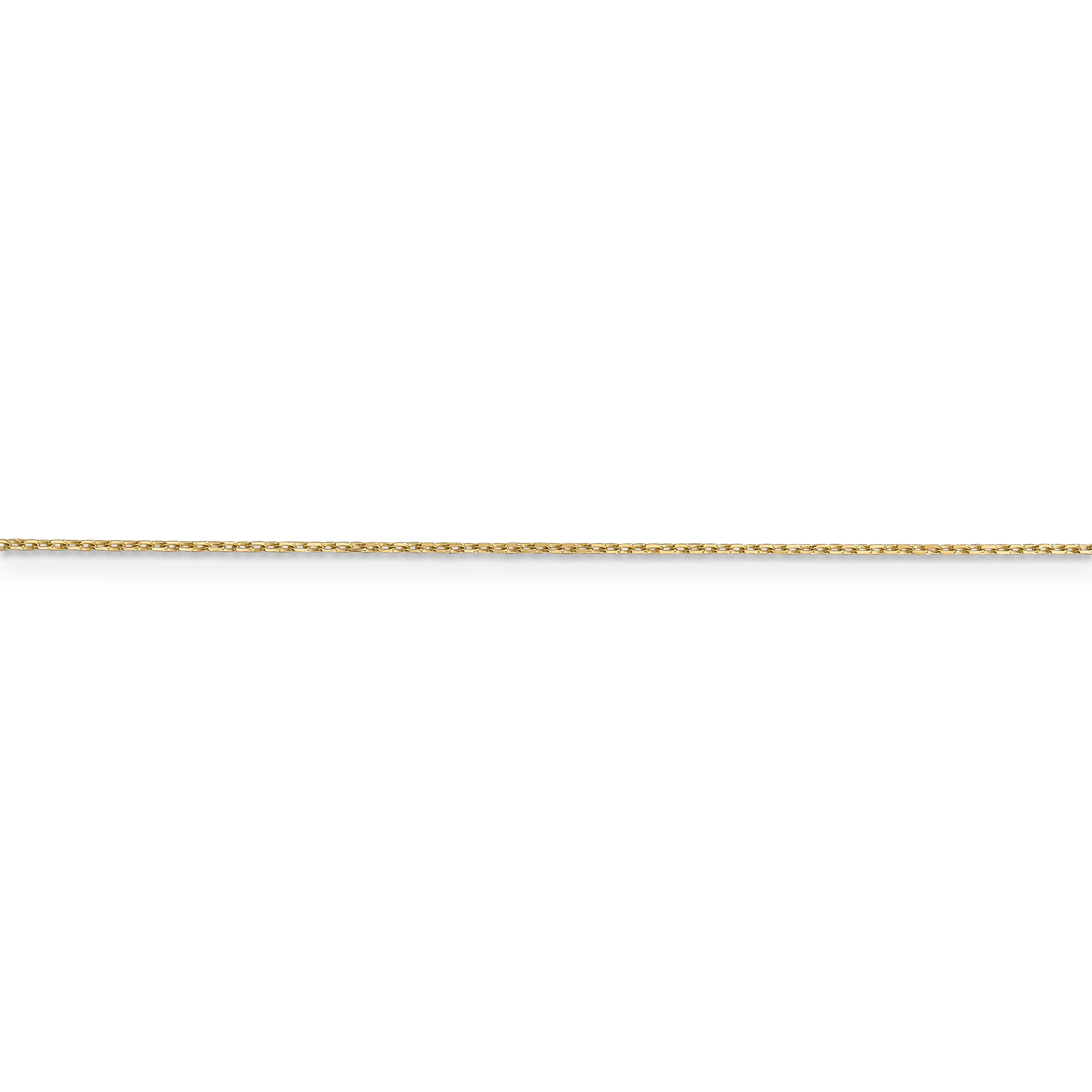 Cadena de Corte Diamante de 0.8 mm con Cierre de Resorte en Oro de 14k - Image 2