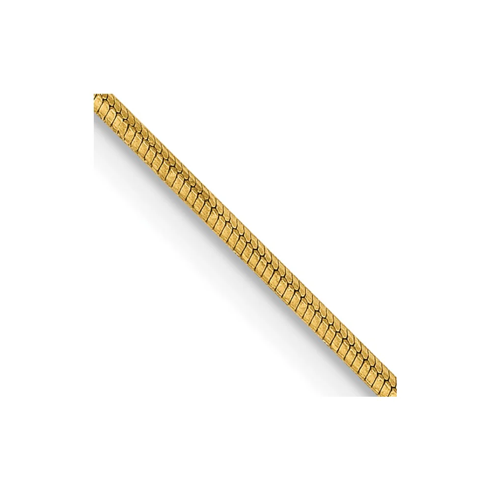 Cadena de serpiente octogonal de 14k y 0,8 mm