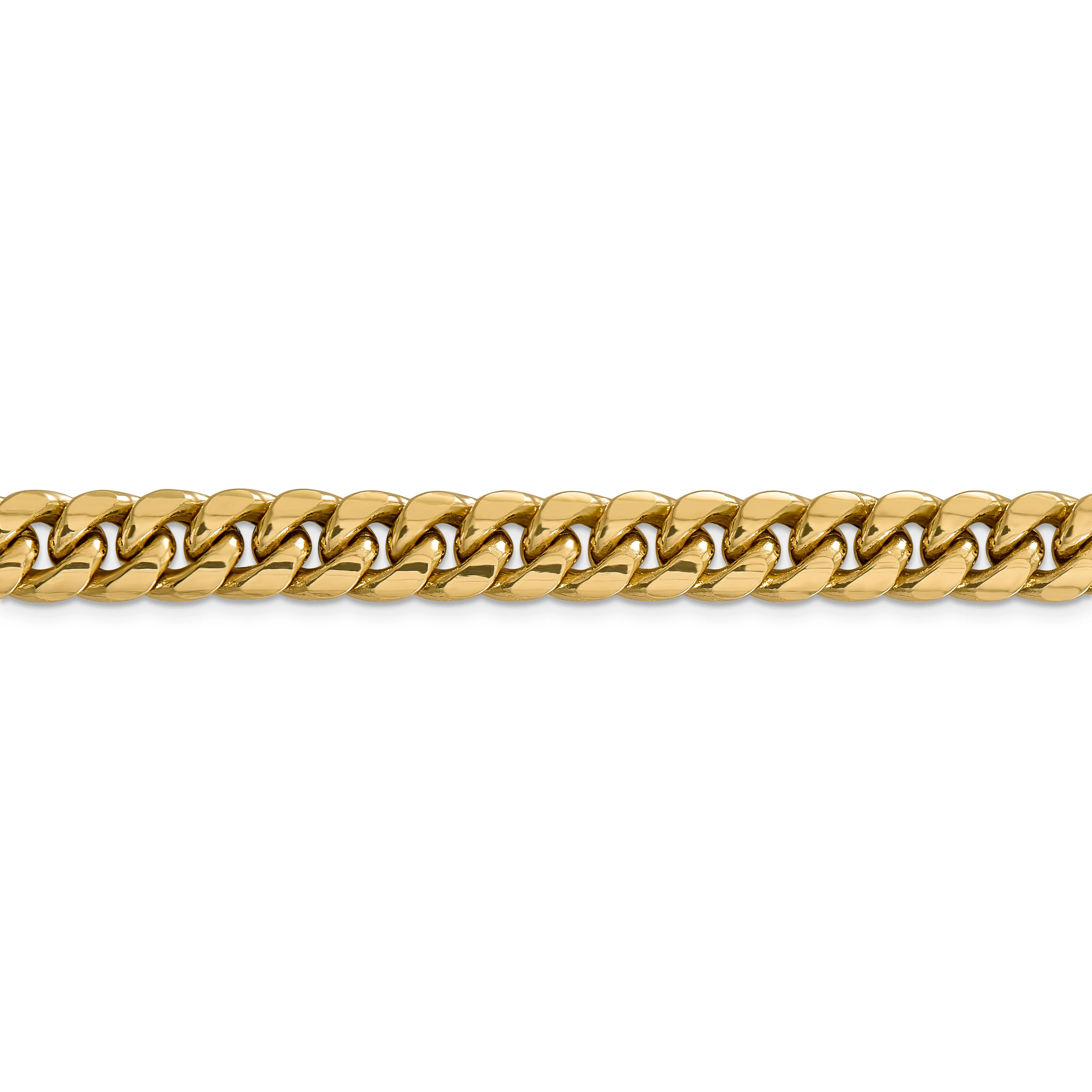 Cadena Cubana Miami Semisólida  de 9.3 mm en Oro Amarillo de 14k - Image 2