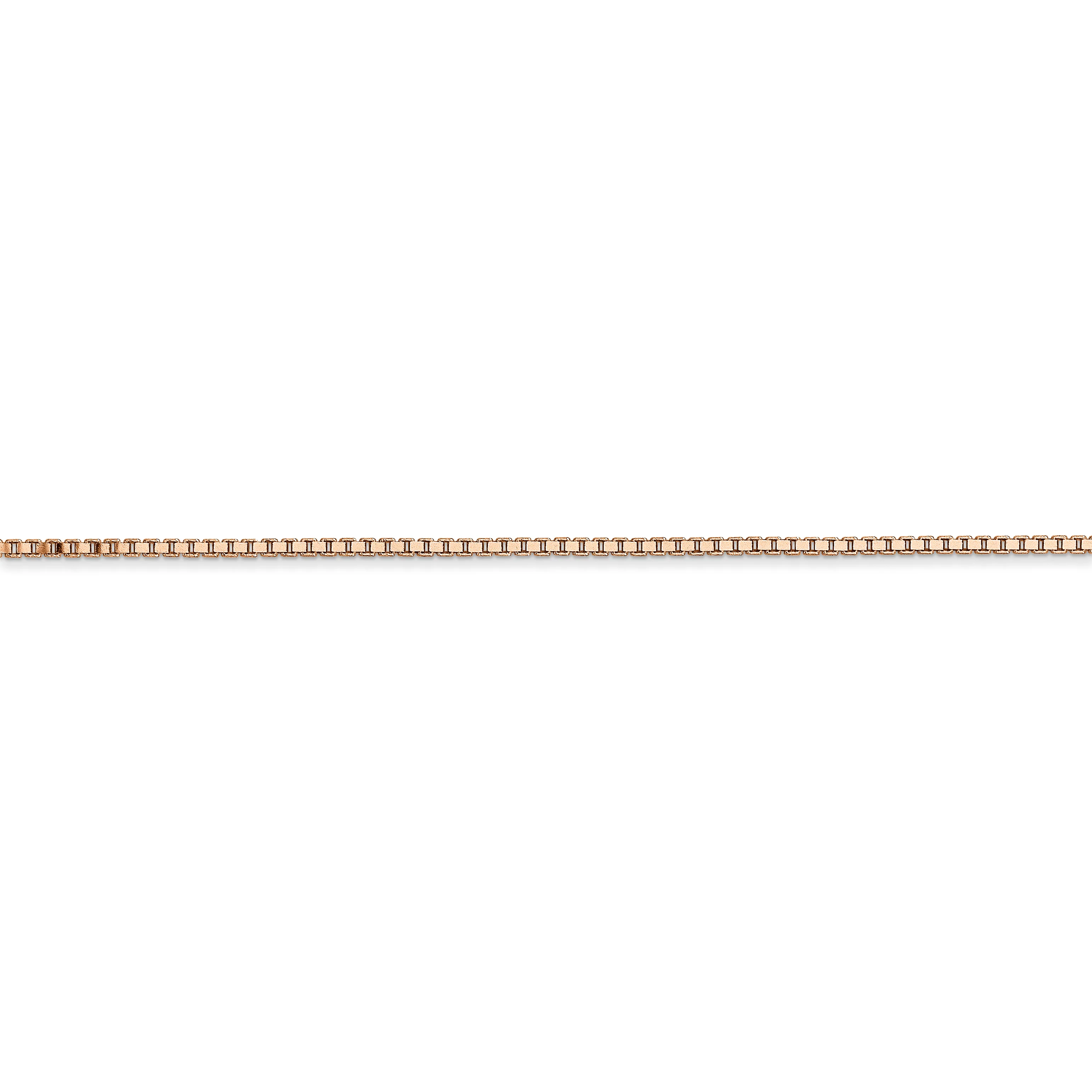 Cadena tipo caja de oro rosa de 14 k de 1,10 mm - Image 2