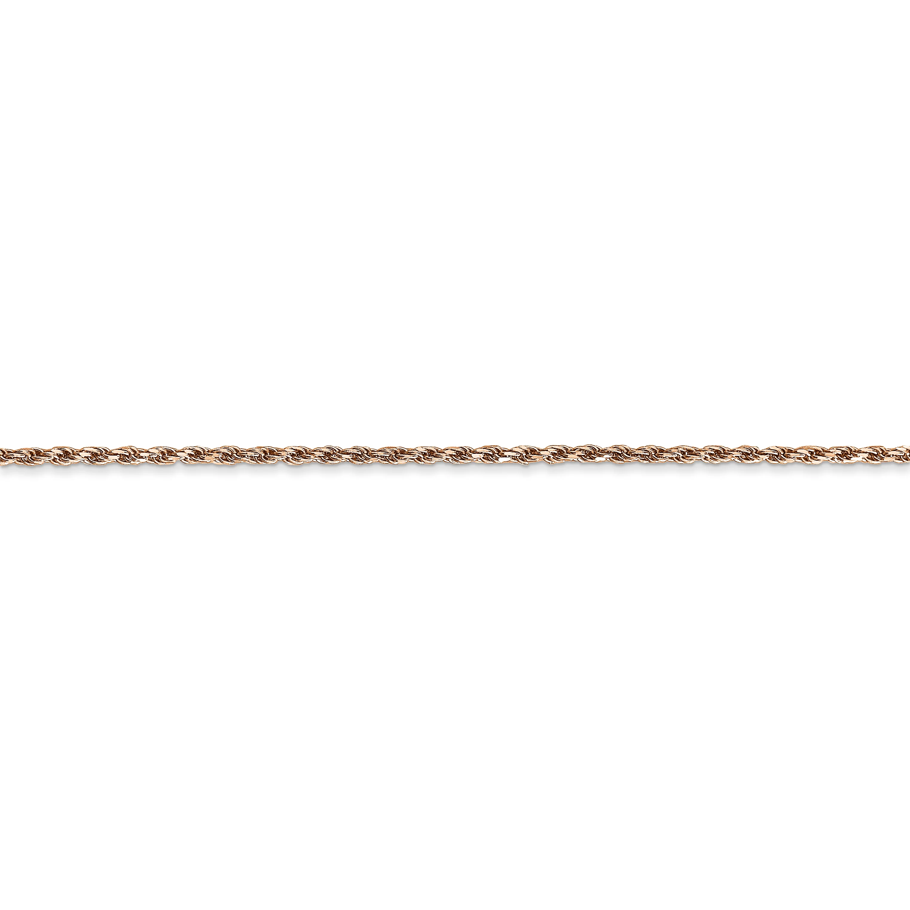 Cadena de cuerda hecha a máquina D/C de 1,5 mm en oro rosa de 14 k - Image 2
