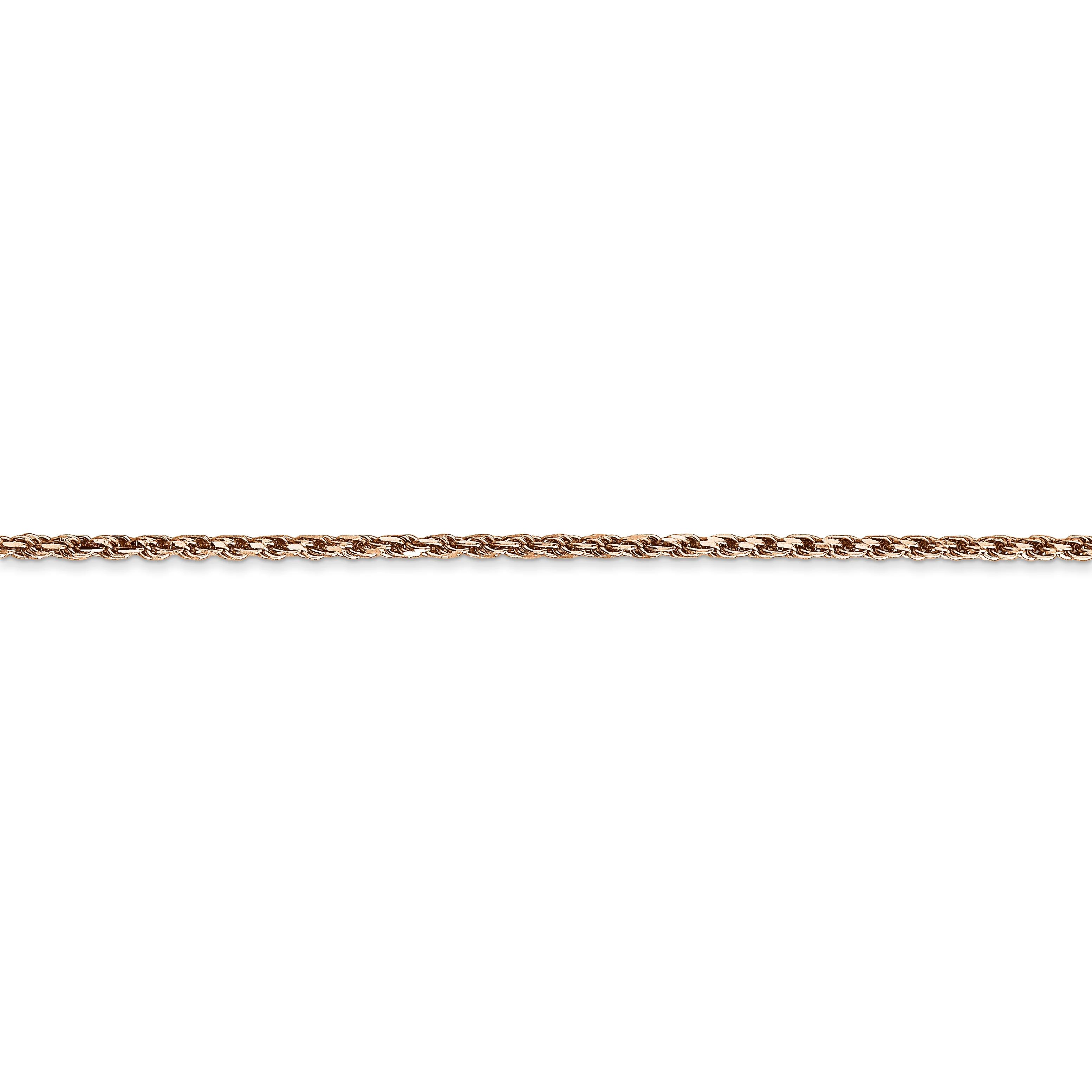 Cadena de cuerda hecha a máquina D/C de 1,8 mm en oro rosa de 14 k - Image 2