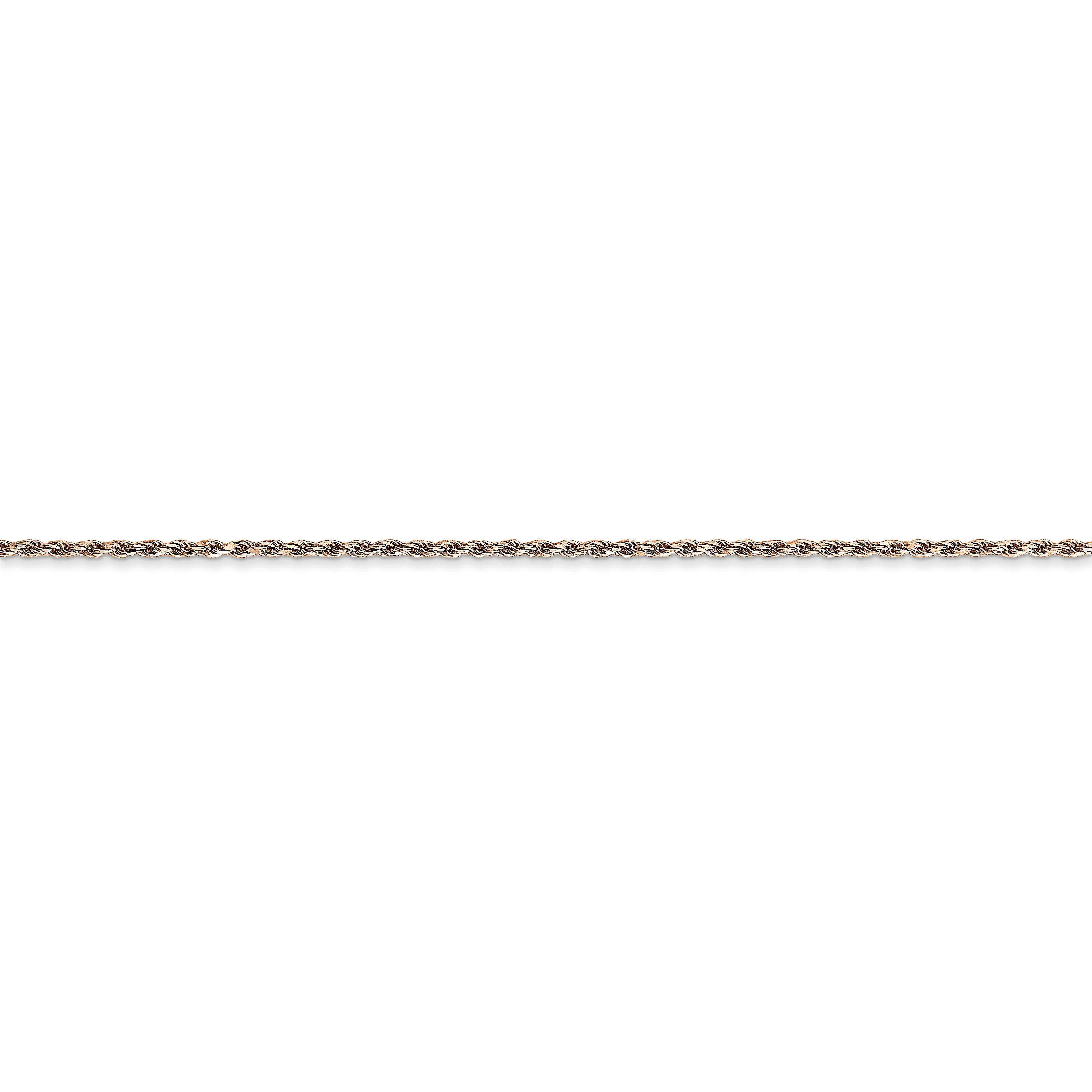 Cadena de cuerda hecha a máquina D/C de 1 mm de oro rosa de 14 k - Image 2
