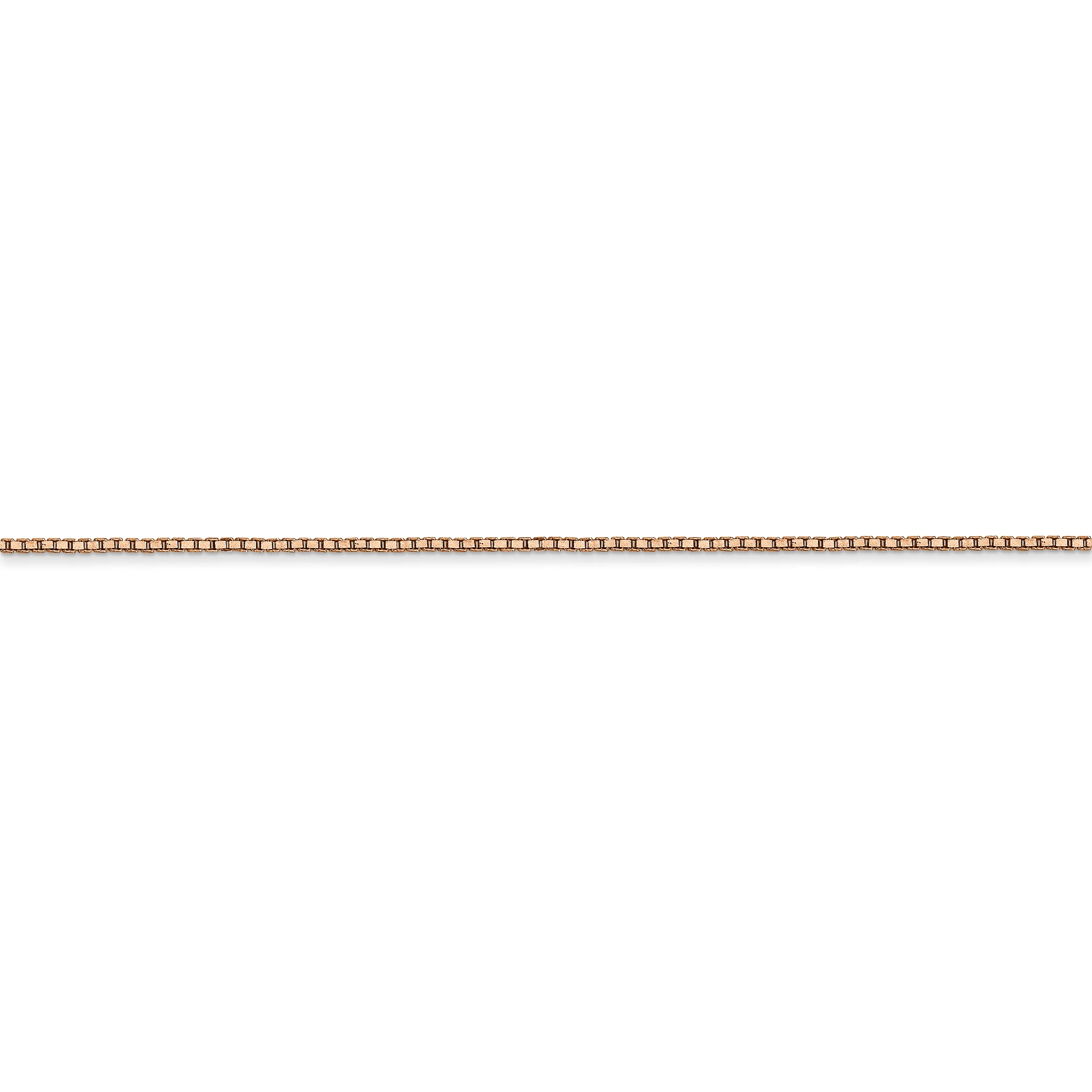 Cadena tipo caja de oro rosa de 14 k de 0,9 mm - Image 2