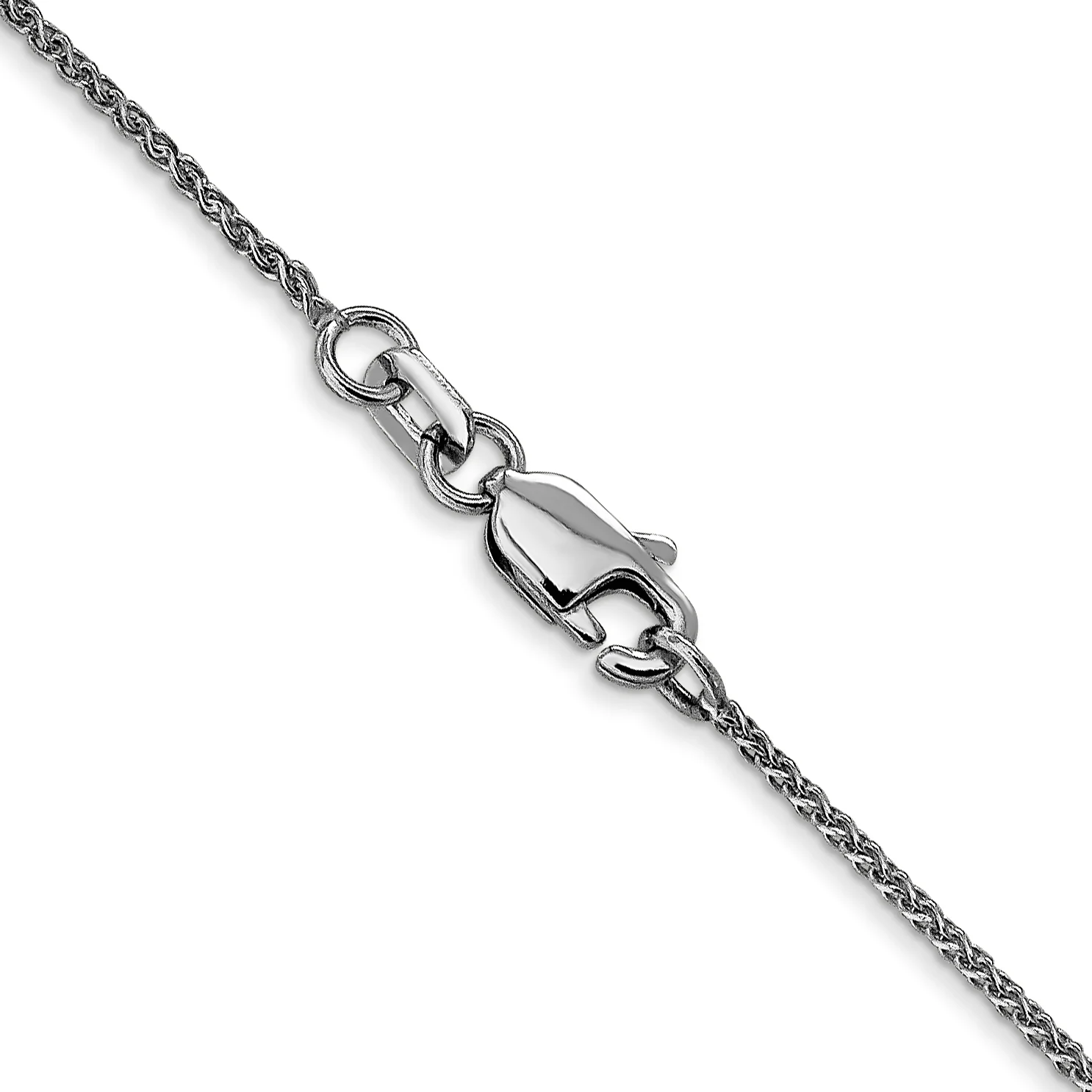 Spiga D/C de 14k WG de 1,05 mm con cadena con cierre de langosta - Image 3