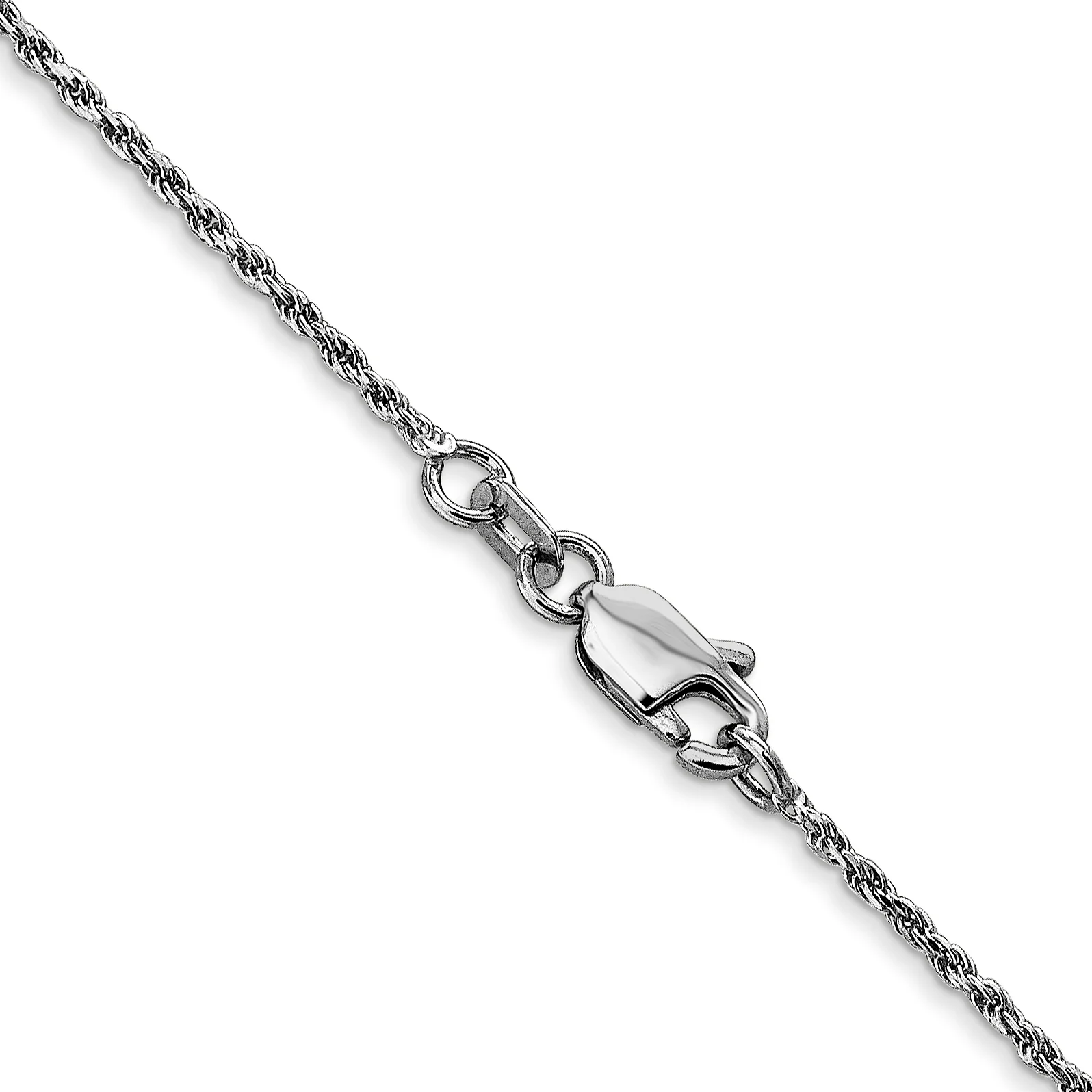 Cadena de cuerda hecha a máquina de 14k WG 1,15 mm D/C - Image 3