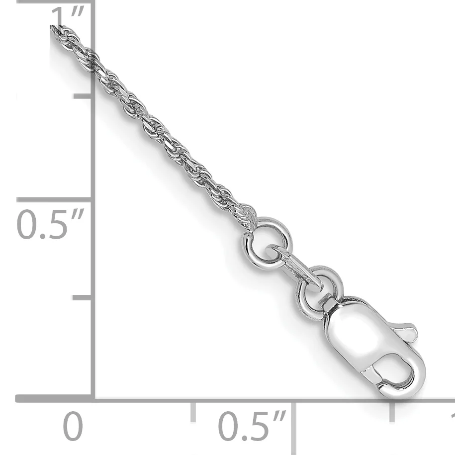Pulsera de cuerda hecha a máquina de 14k WG 1,15 mm D/C - Image 2