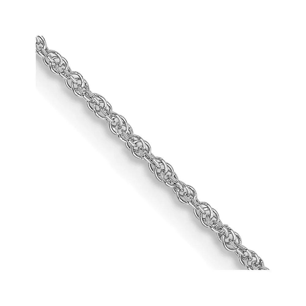 Cadena de cuerda para bebé de 14k WG y 1,1 mm