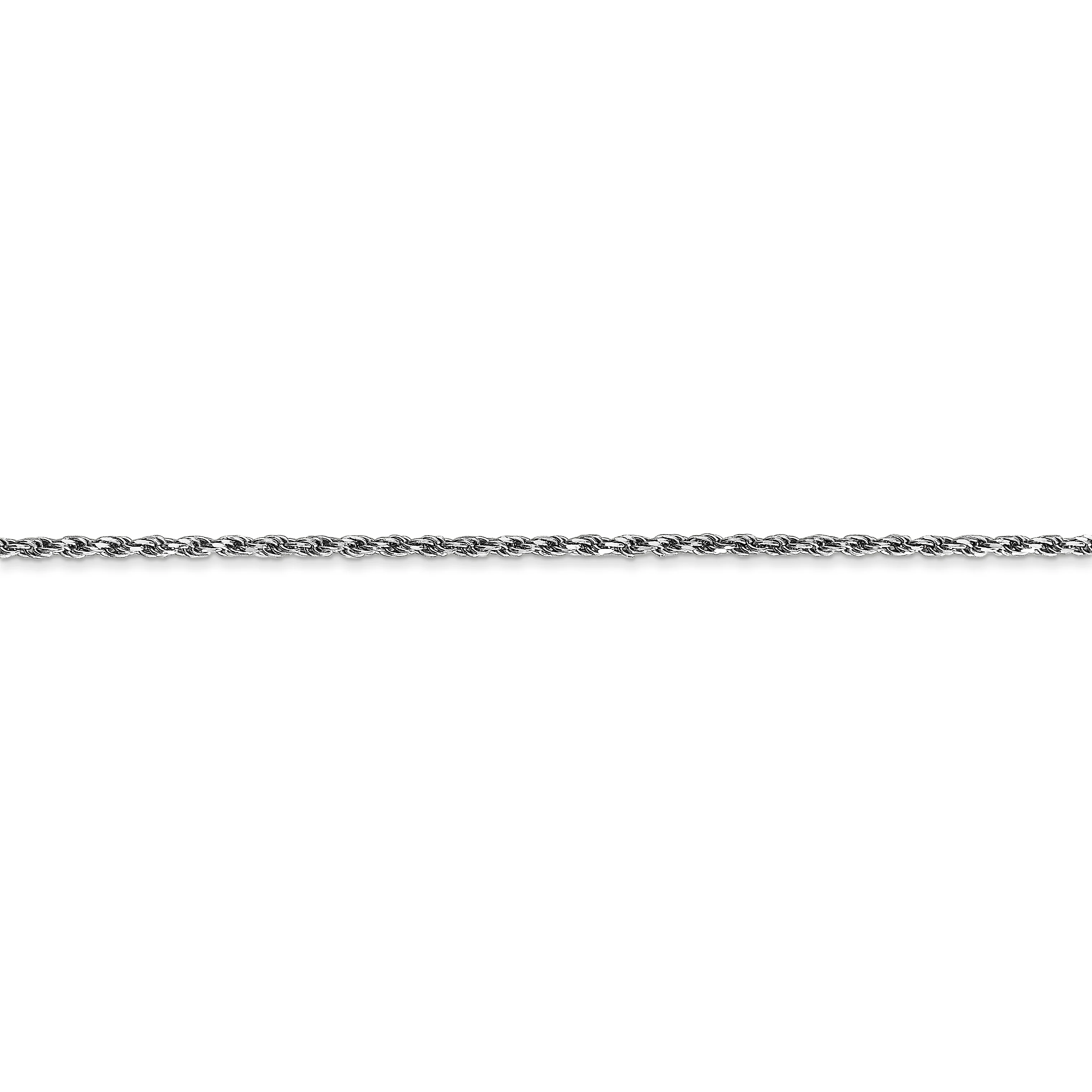 Cadena de cuerda hecha a máquina de 14k WG 1,30 mm D/C - Image 2