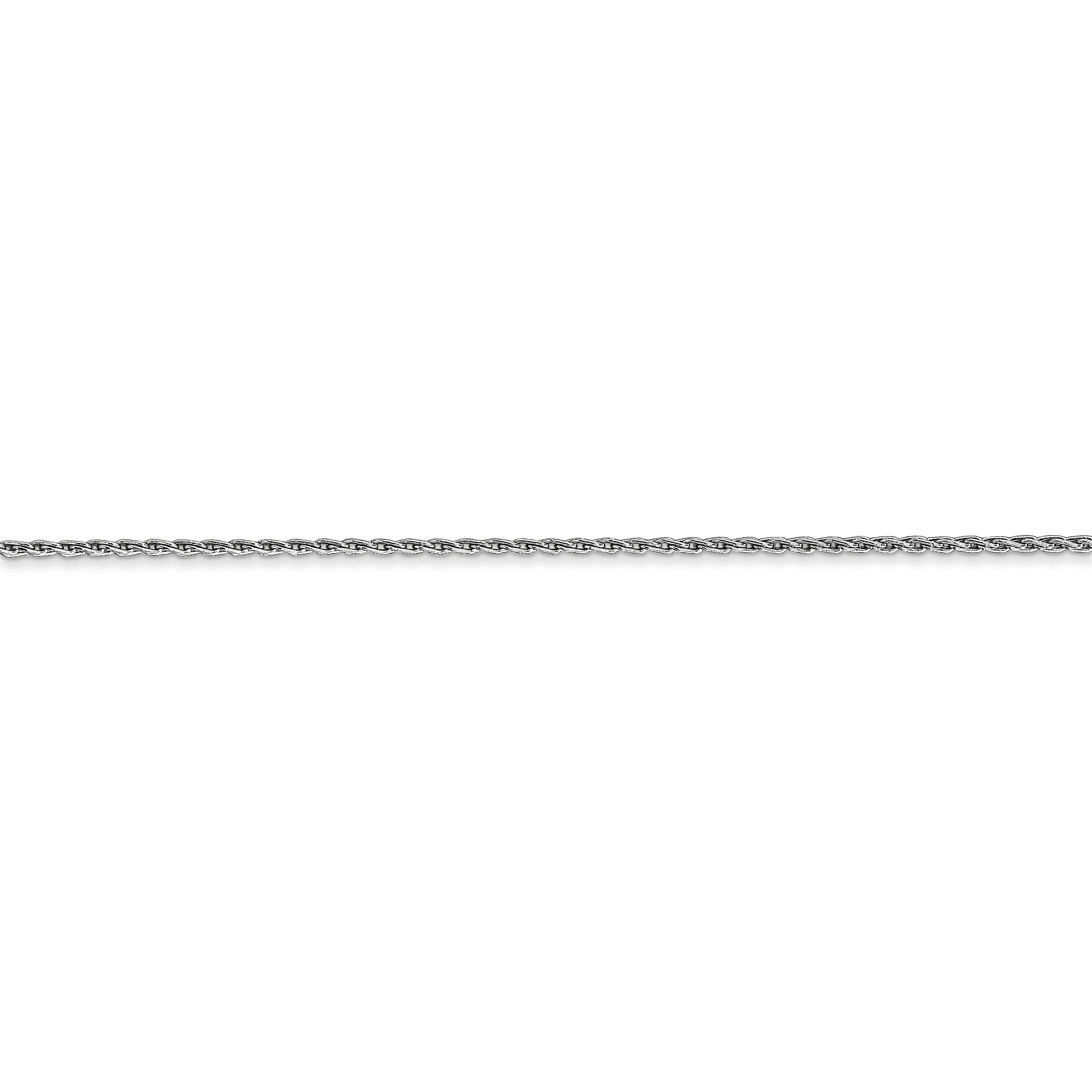 Cadena de trigo parisina redonda de 14K WG de 1 mm - Image 2